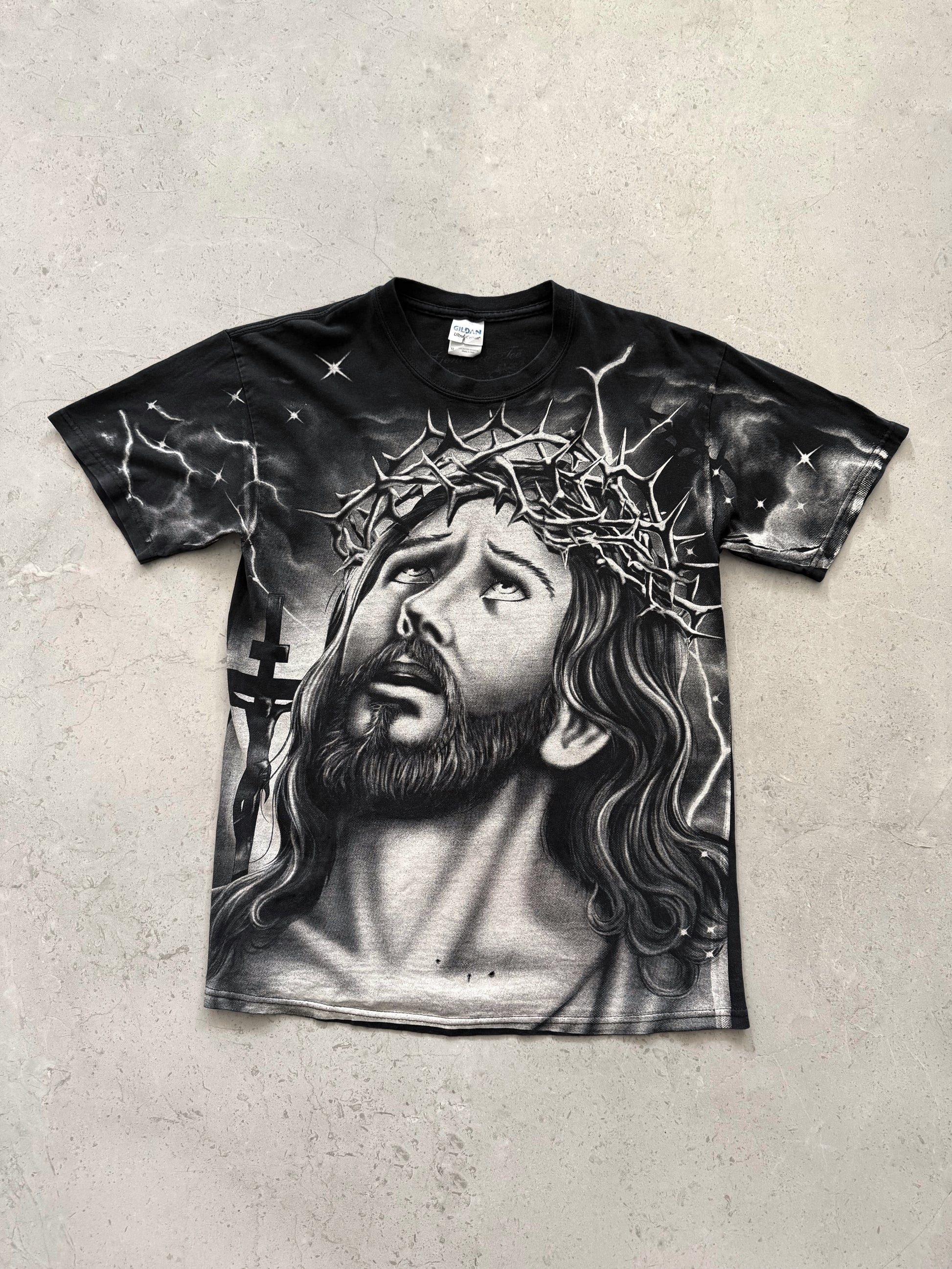 (M) VINTAGE JESUS AOP TEE