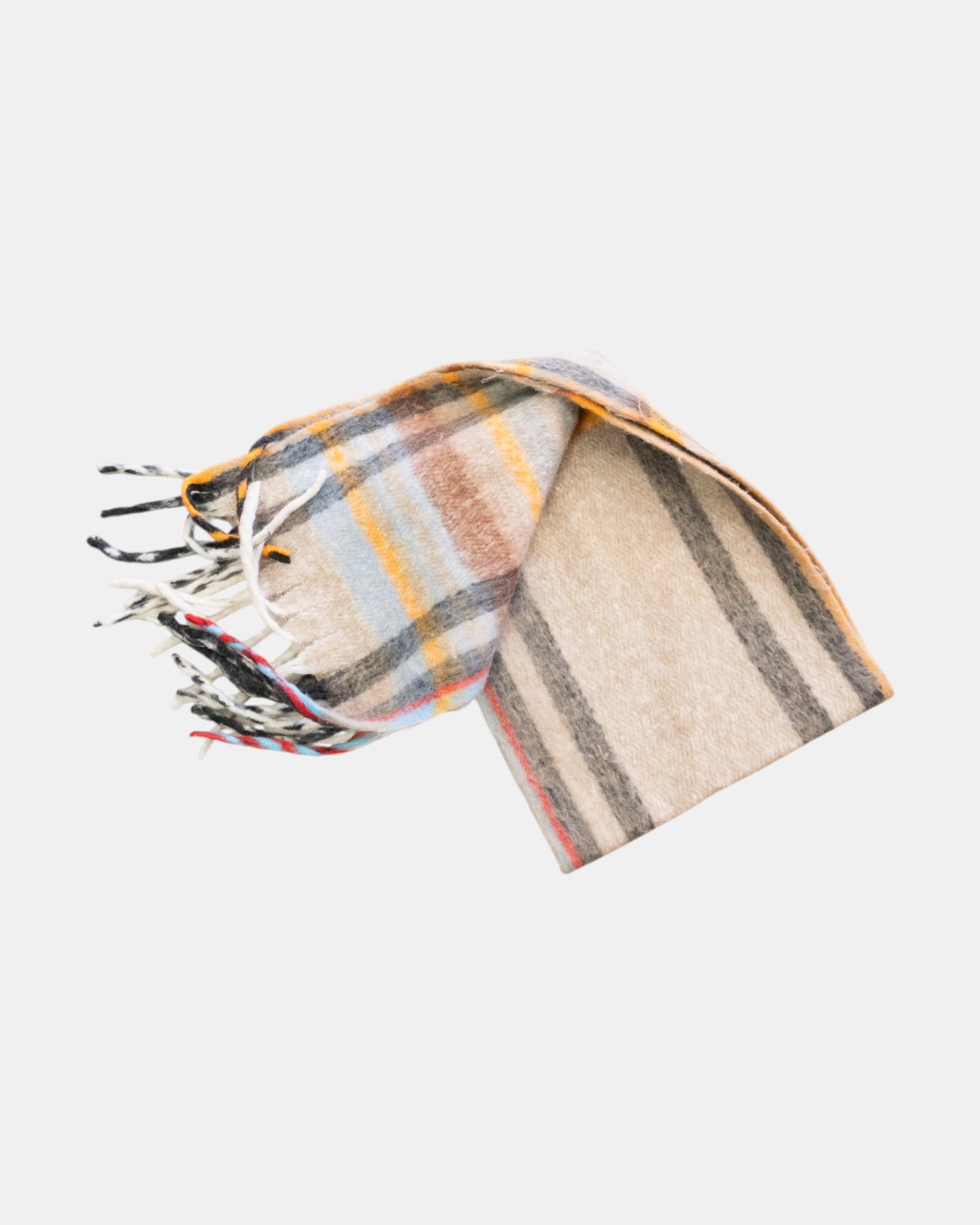 FUZZY PLAID SCARF