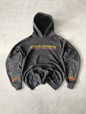 (M) VINTAGE HARLEY DAVIDSON FADED FLAMES HOODIE