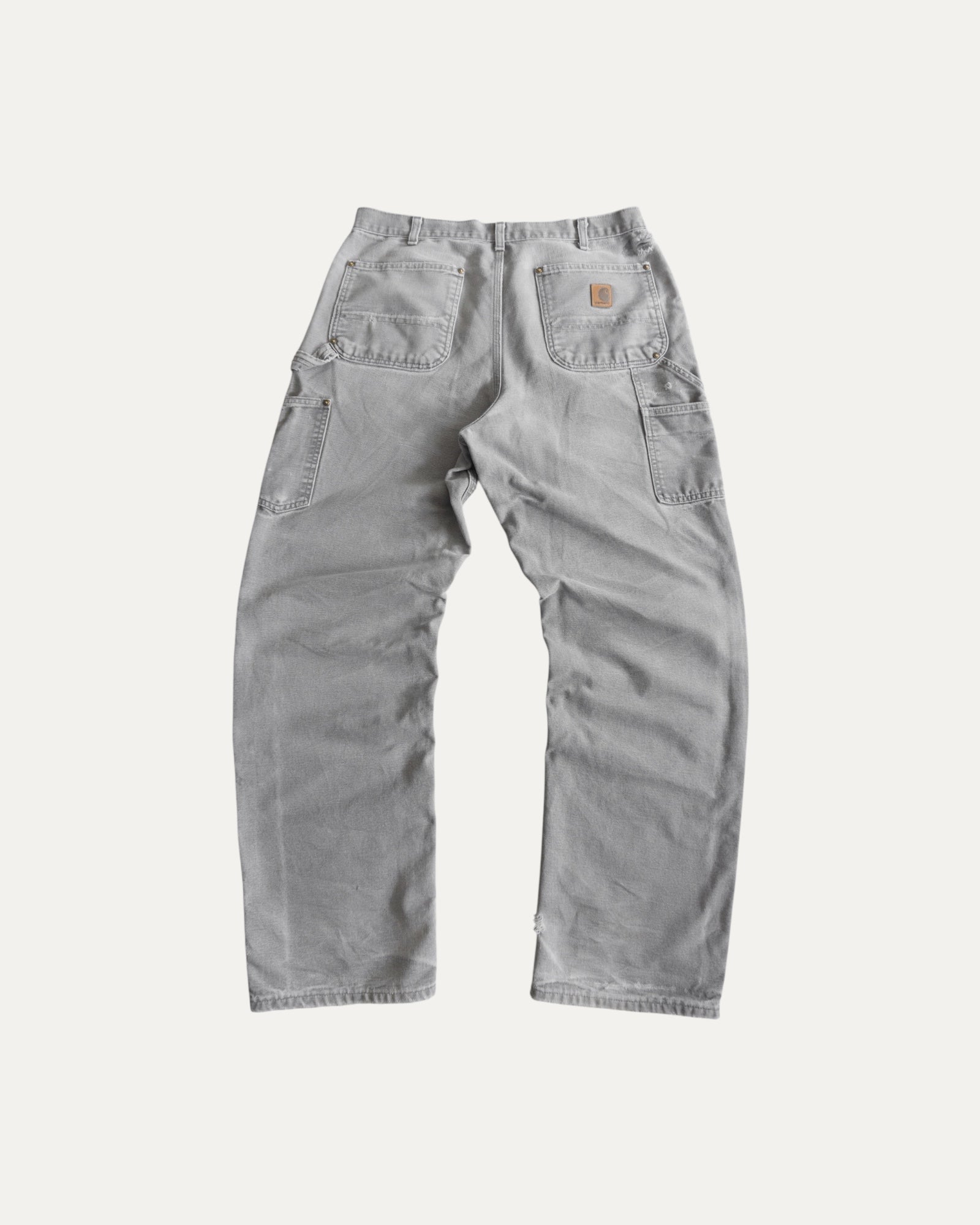 VINTAGE CARHARTT AMAZING FADED DOUBLE KNEE PANTS - 33x30