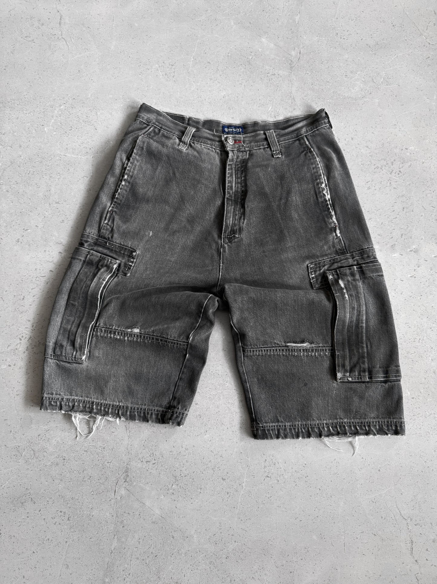 VINTAGE SIDEOUT AMAZING FADED CARGO JORTS - 30