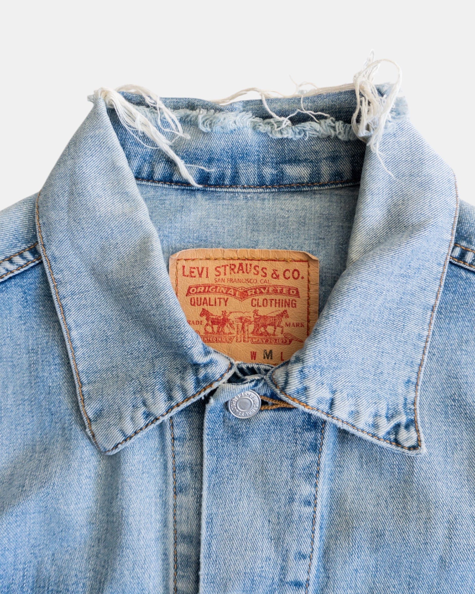 (M) LEVIS DENIM TRUCKER FADED JACKET
