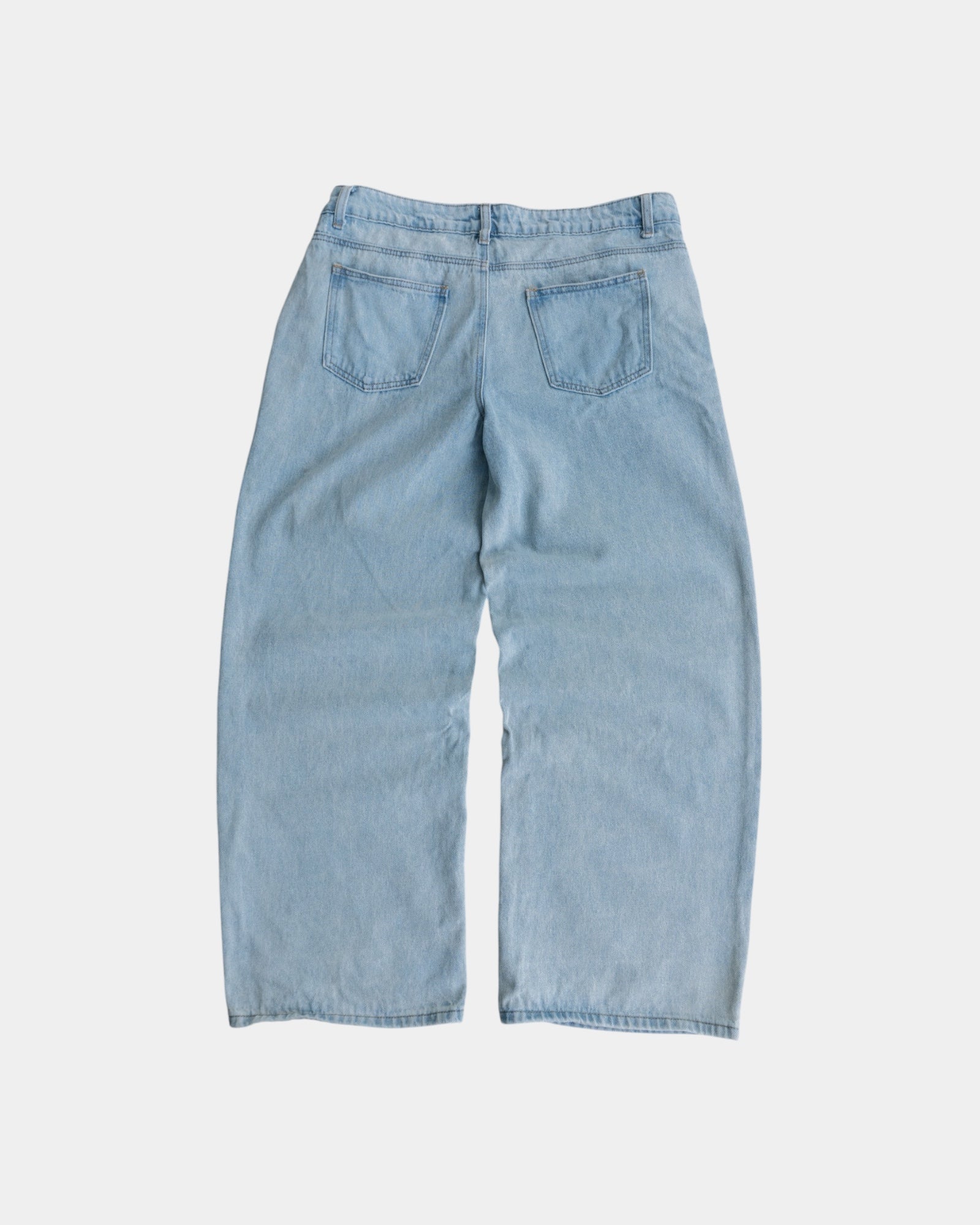 DENIM BAGGY WIDE LEG PANTS - 34x32