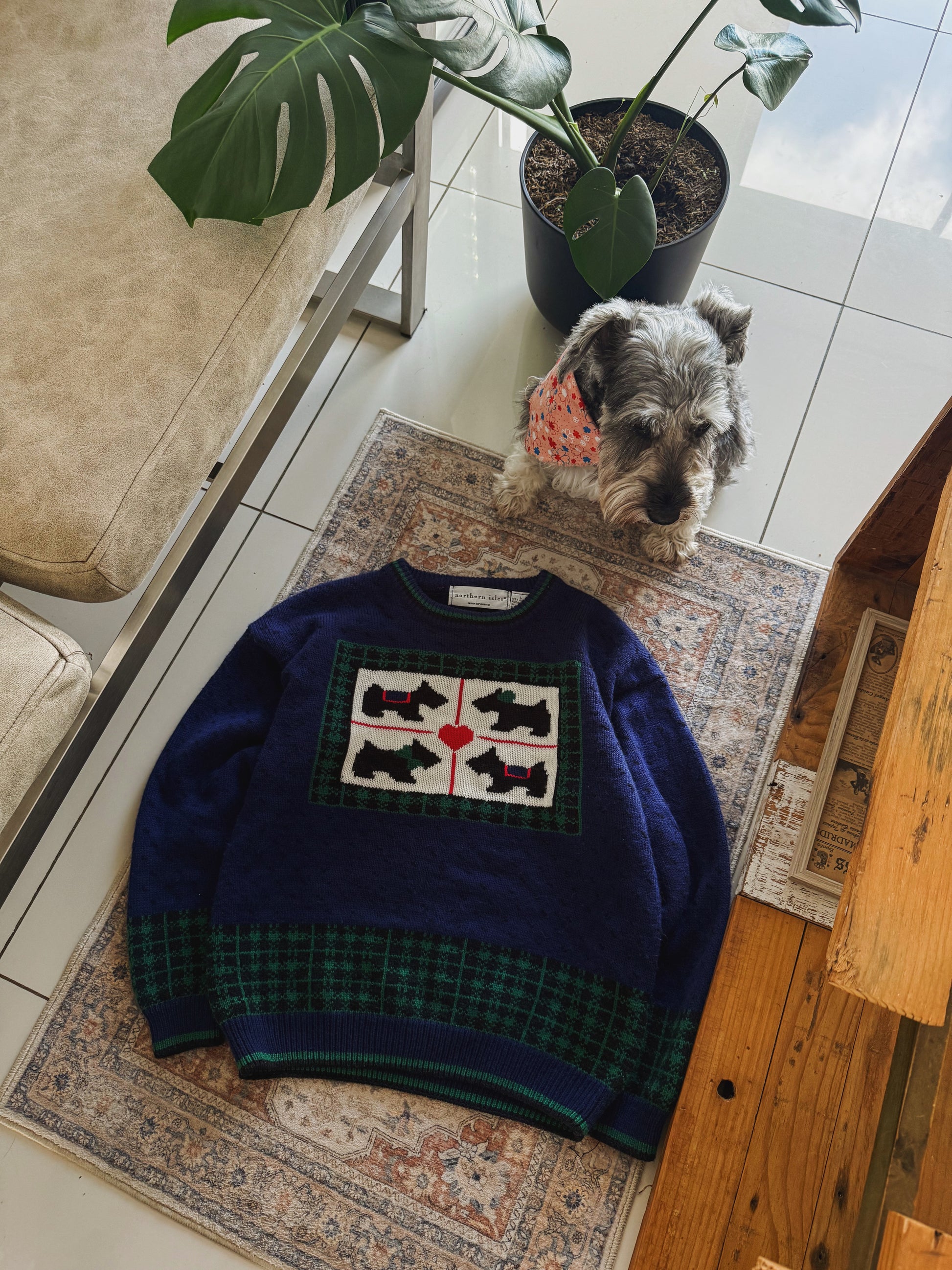 (S) 90’S VINTAGE SCHNAUZER SWEATER