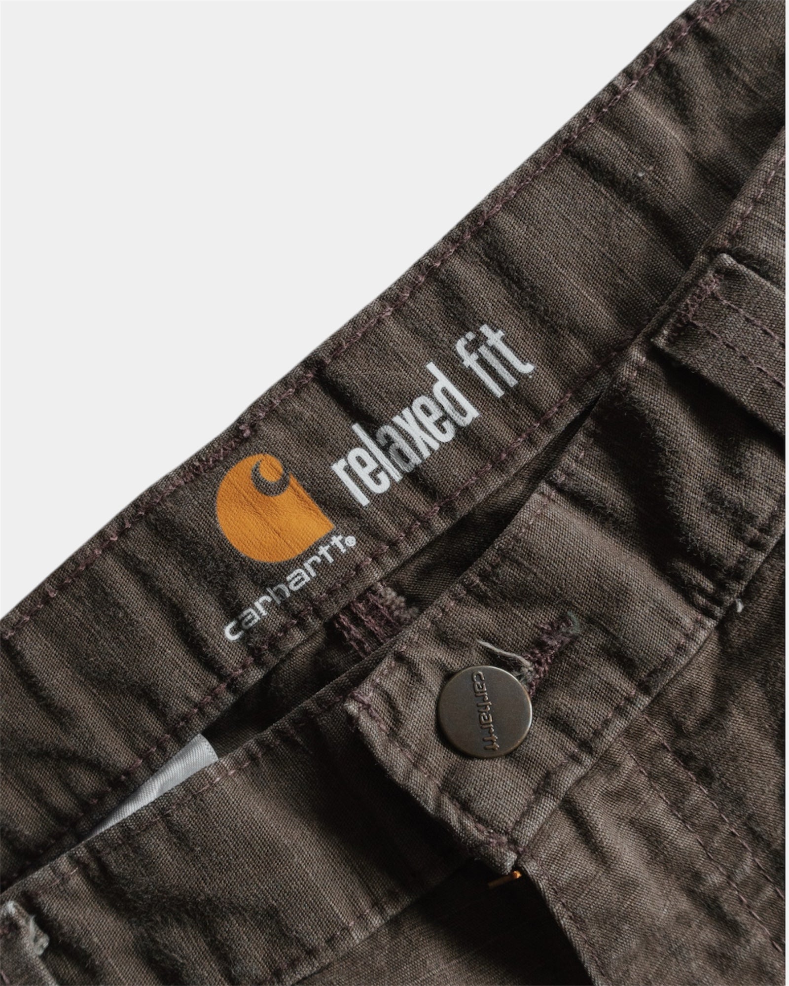 VINTAGE CARHARTT BROWN CARGO PANTS - 35x30