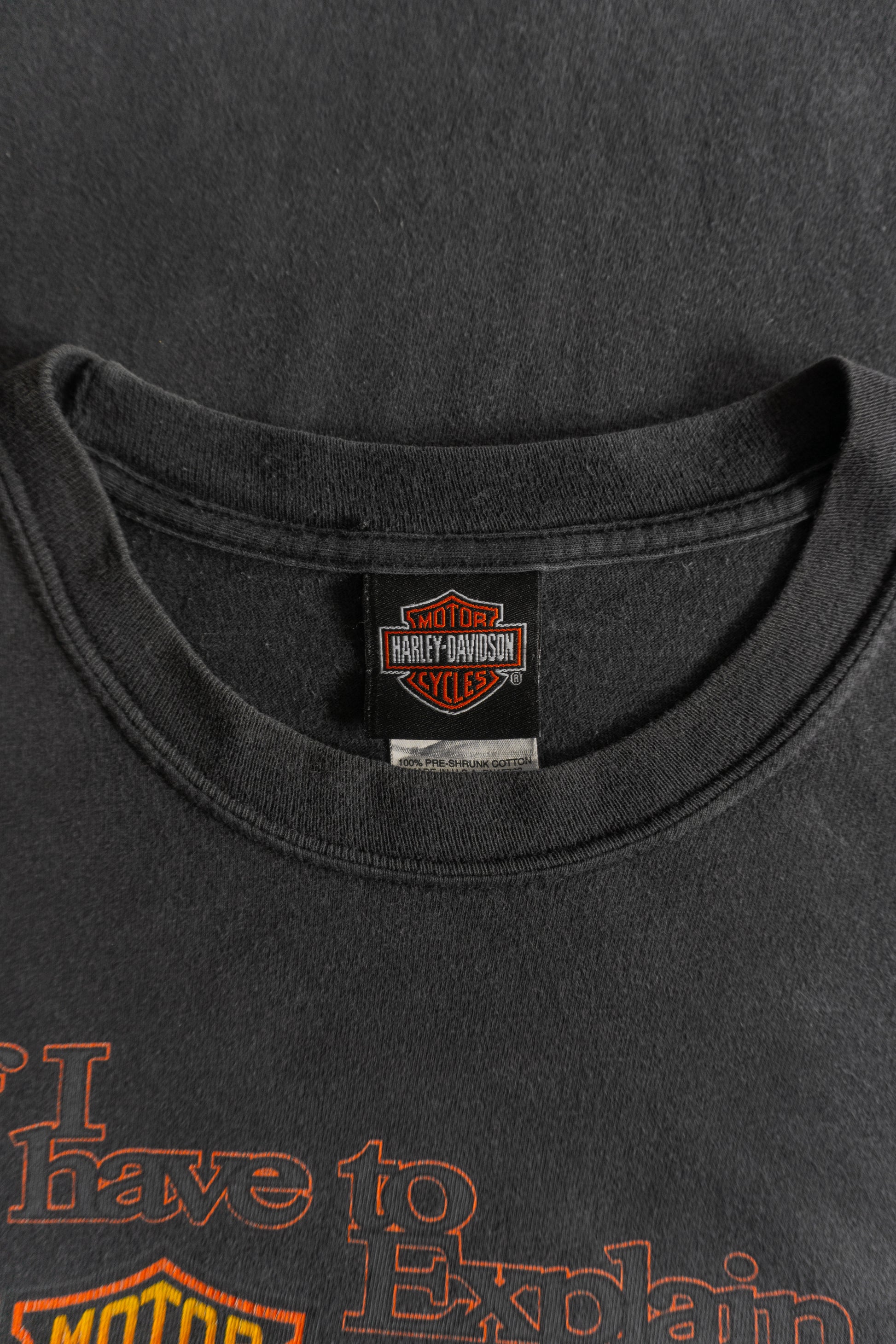 (M) VINTAGE HARLEY DAVIDSON FLAMES FADED TEE