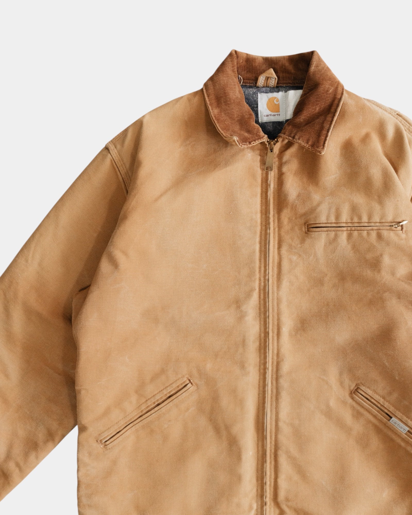 (L/XL) VINTAGE CARHARTT DETROIT SUN FADED JACKET