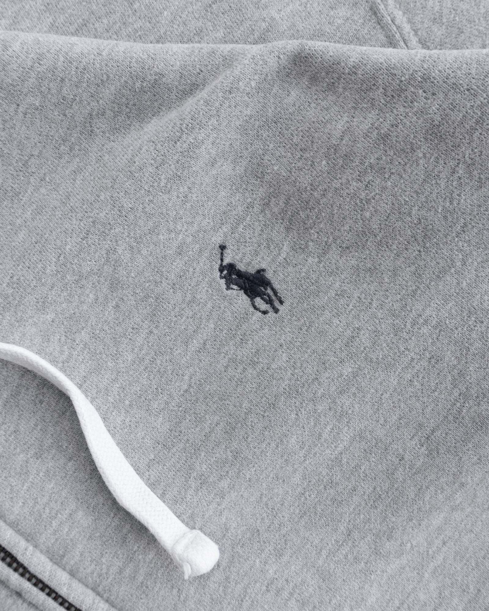 (L) POLO RALPH LAUREN GREY HOODIE FULL ZIP