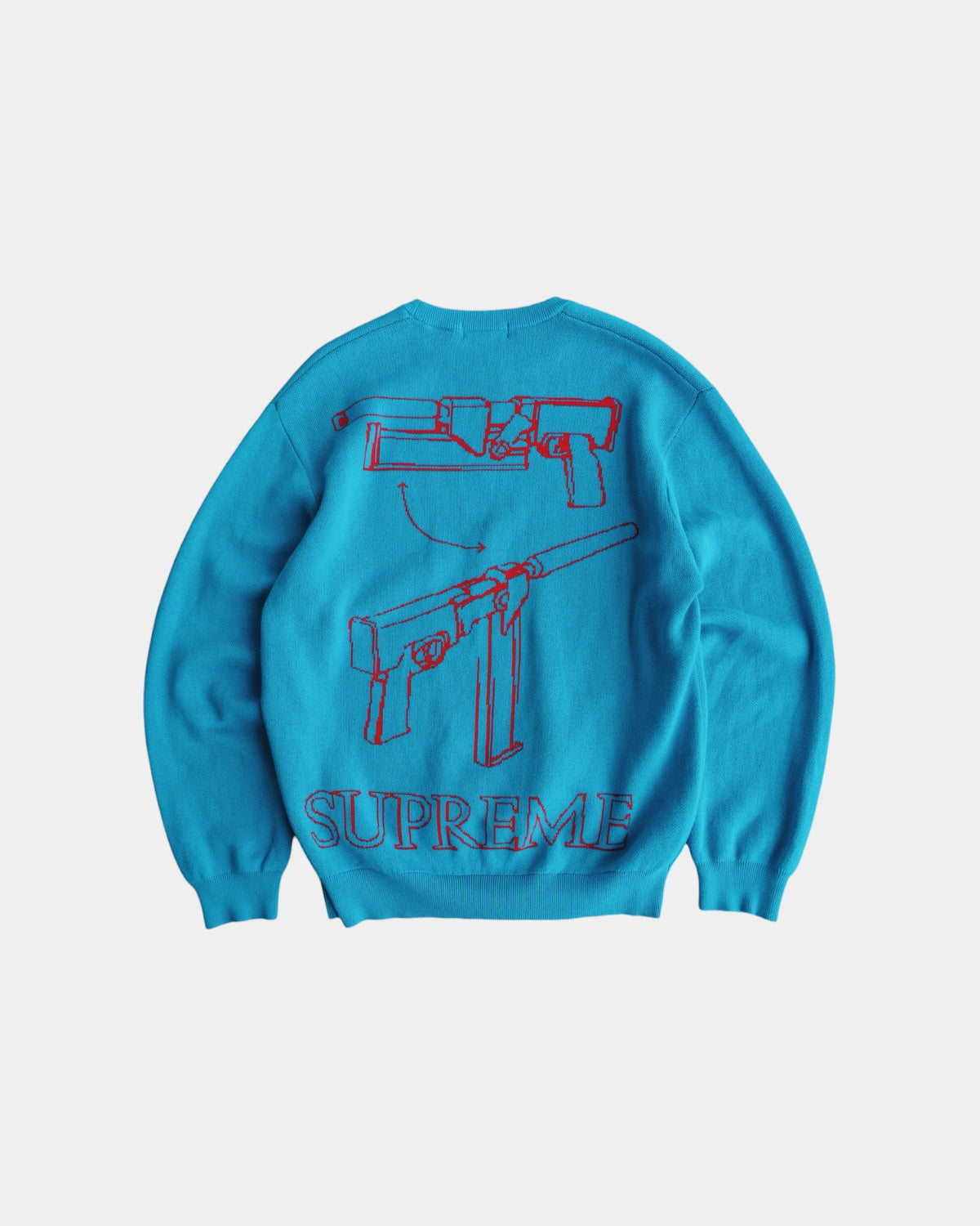 (L) SUPREME AEON FLUX CYAN SWEATER