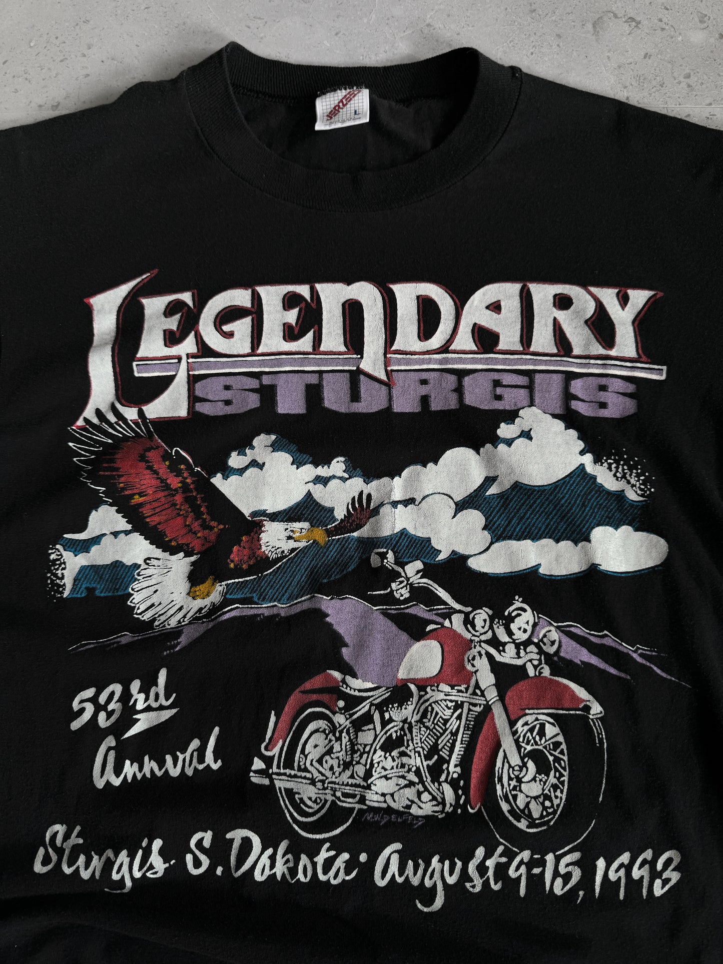 (M) 1993 Vintage Legendary Sturgis Rally Tee