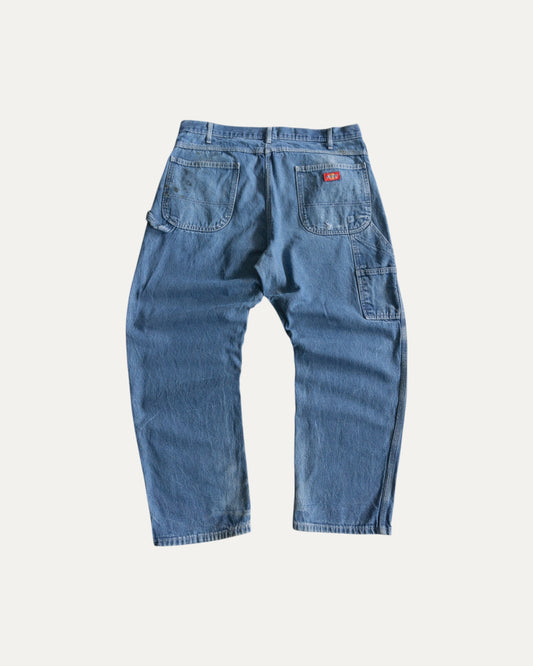 VINTAGE DICKIES BAGGY DENIM WORKWEAR PANTS - 36x32