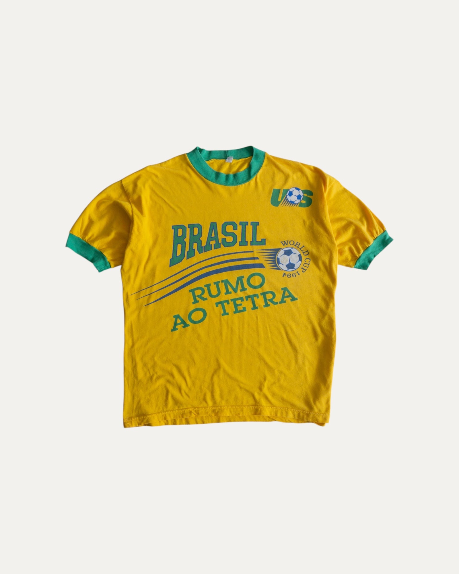 (L) 90’S VINTAGE BRASIL 1994 WORLD CUP TEE BLOKECORE TEE