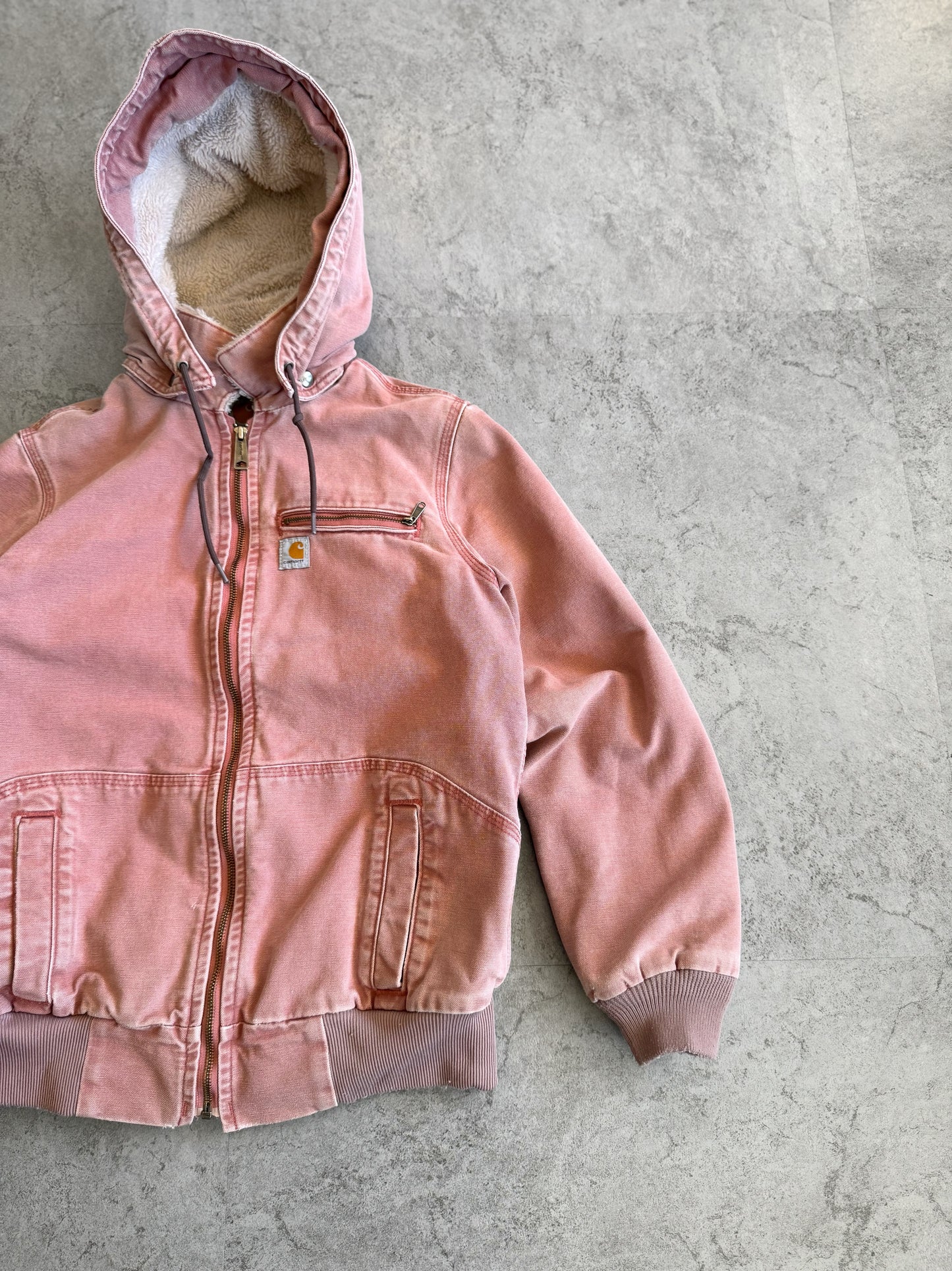 (M) Vintage Pink Carhartt Sherpa Jacket