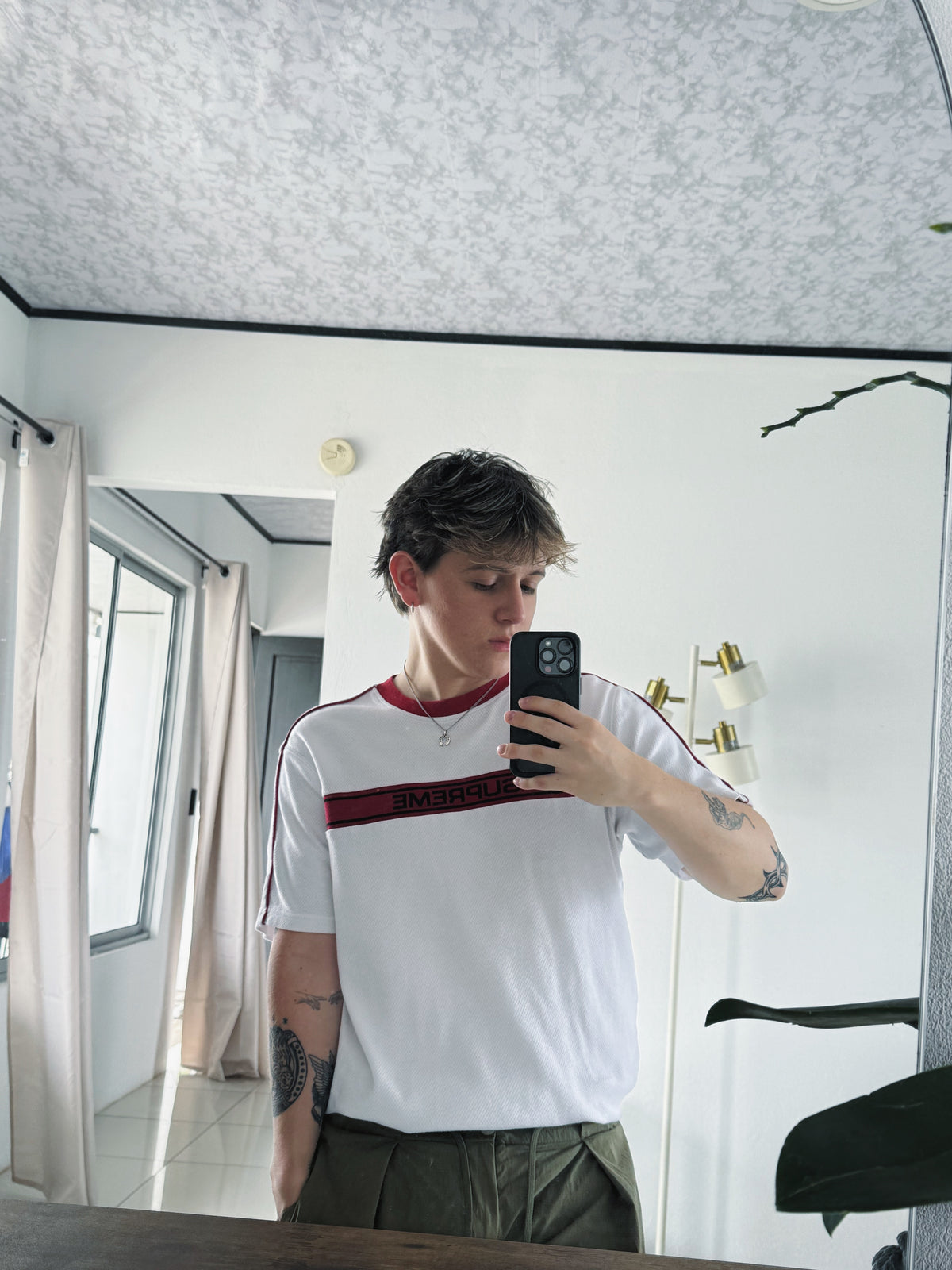 (L) SUPREME CHEST STRIPE TEE
