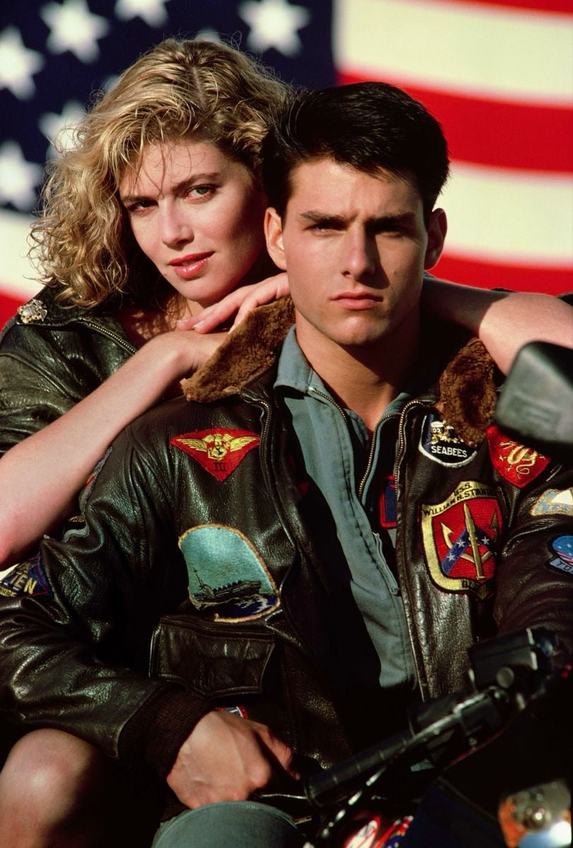 (L) RARE VINTAGE AVIREX LEATHER TYPE G-1 TOP GUN JACKET
