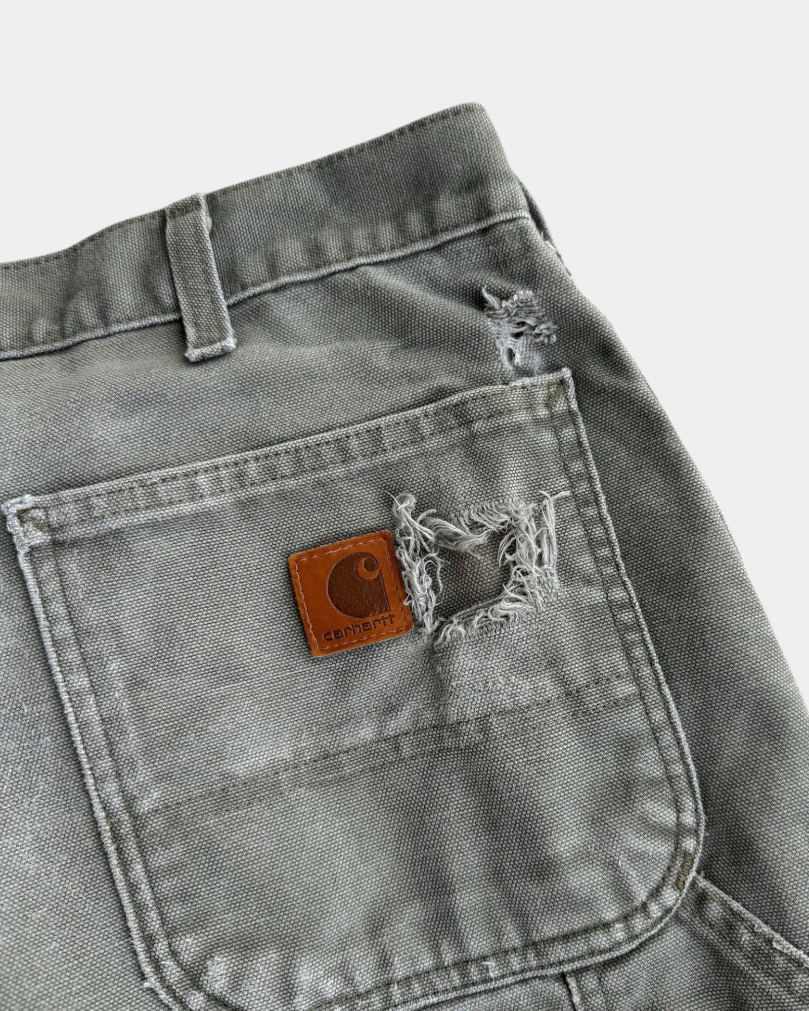 VINTAGE CARHARTT CARPENTER DISTRESSED PANTS - 34x32