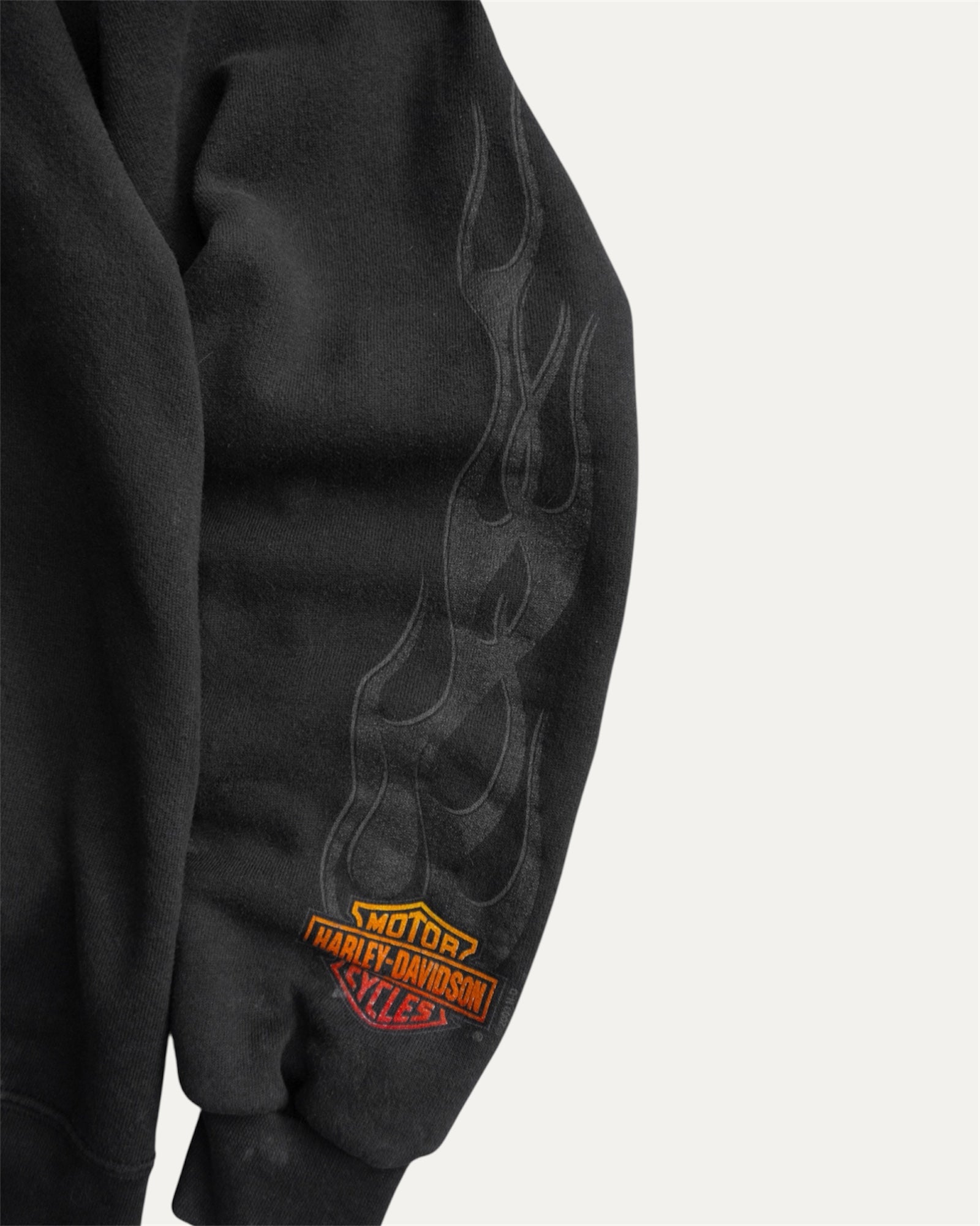(M) VINTAGE HARLEY DAVIDSON FADED FLAMES HOODIE