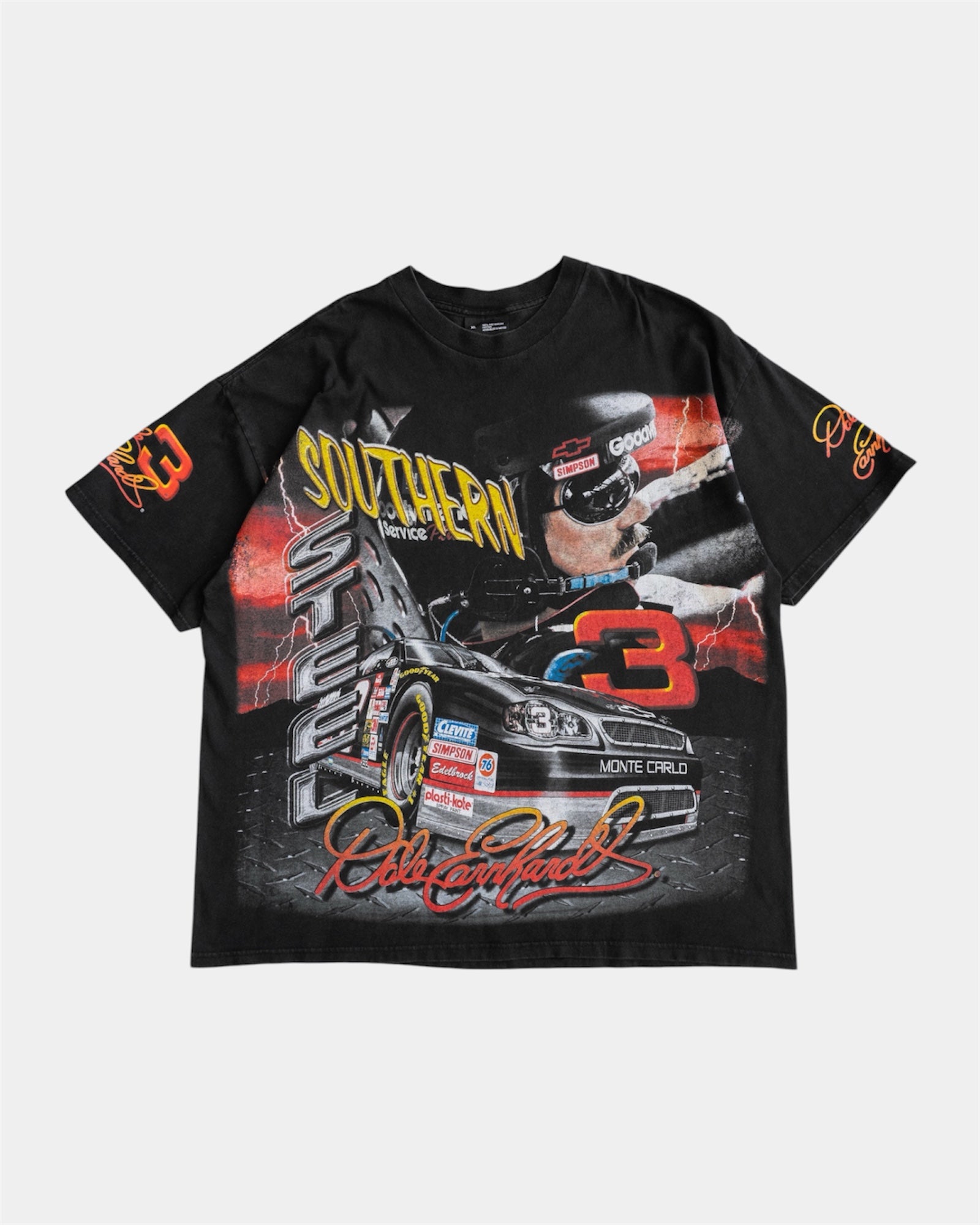 (XL) 90’S VINTAGE NASCAR DALE EARNHARDT RACING AOP TEE