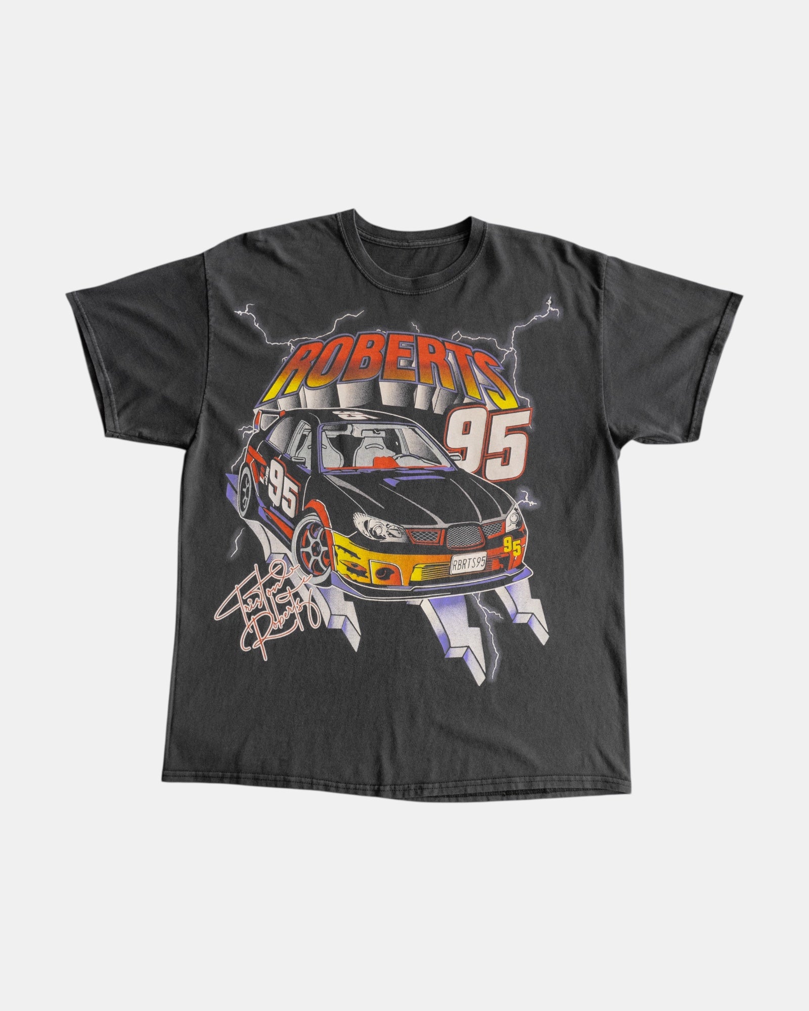 (L) ROBERTS 95 RACING THUNDER FADED TEE
