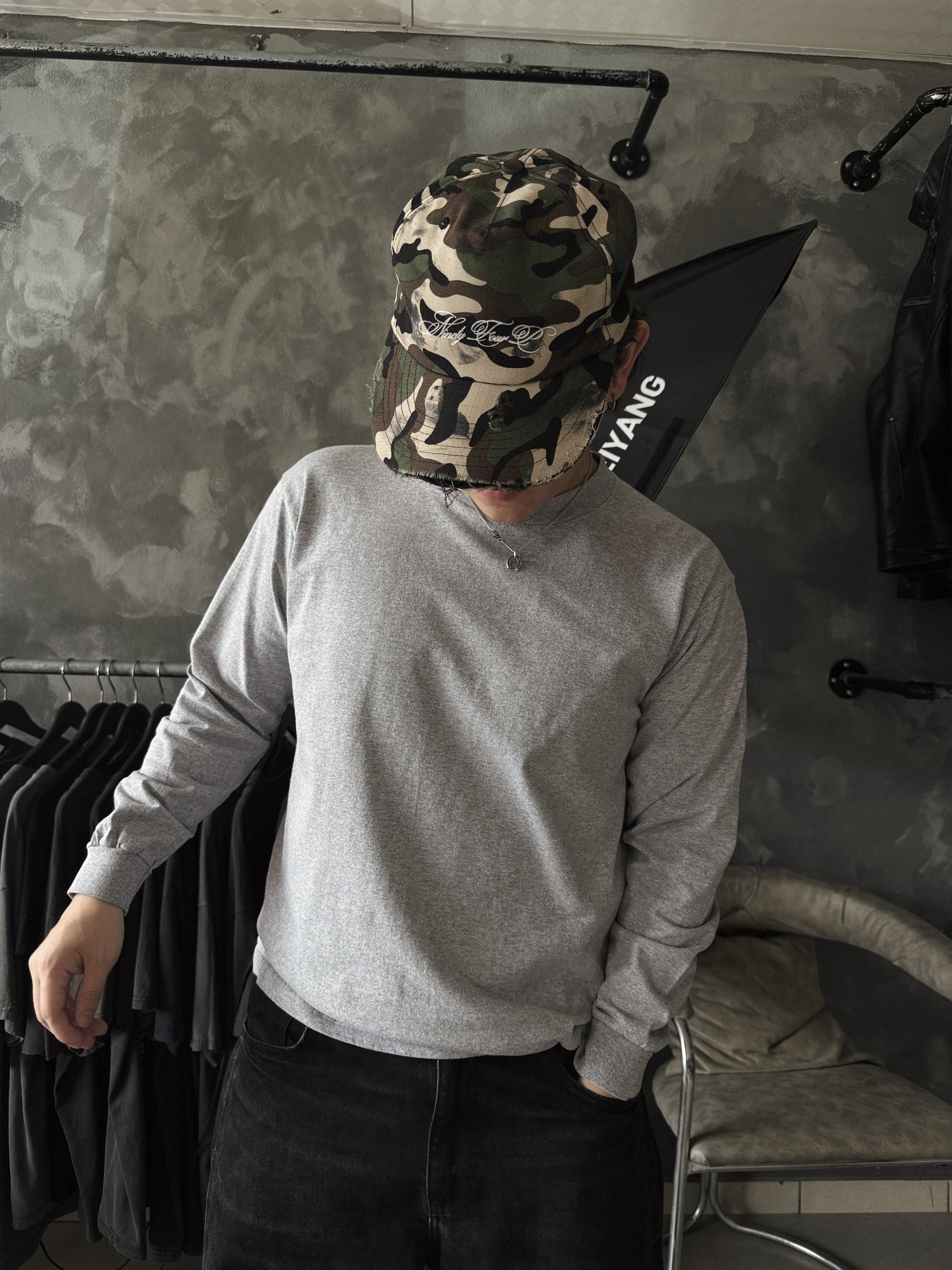 (M) PROCLUB GRAY LONG SLEEVE