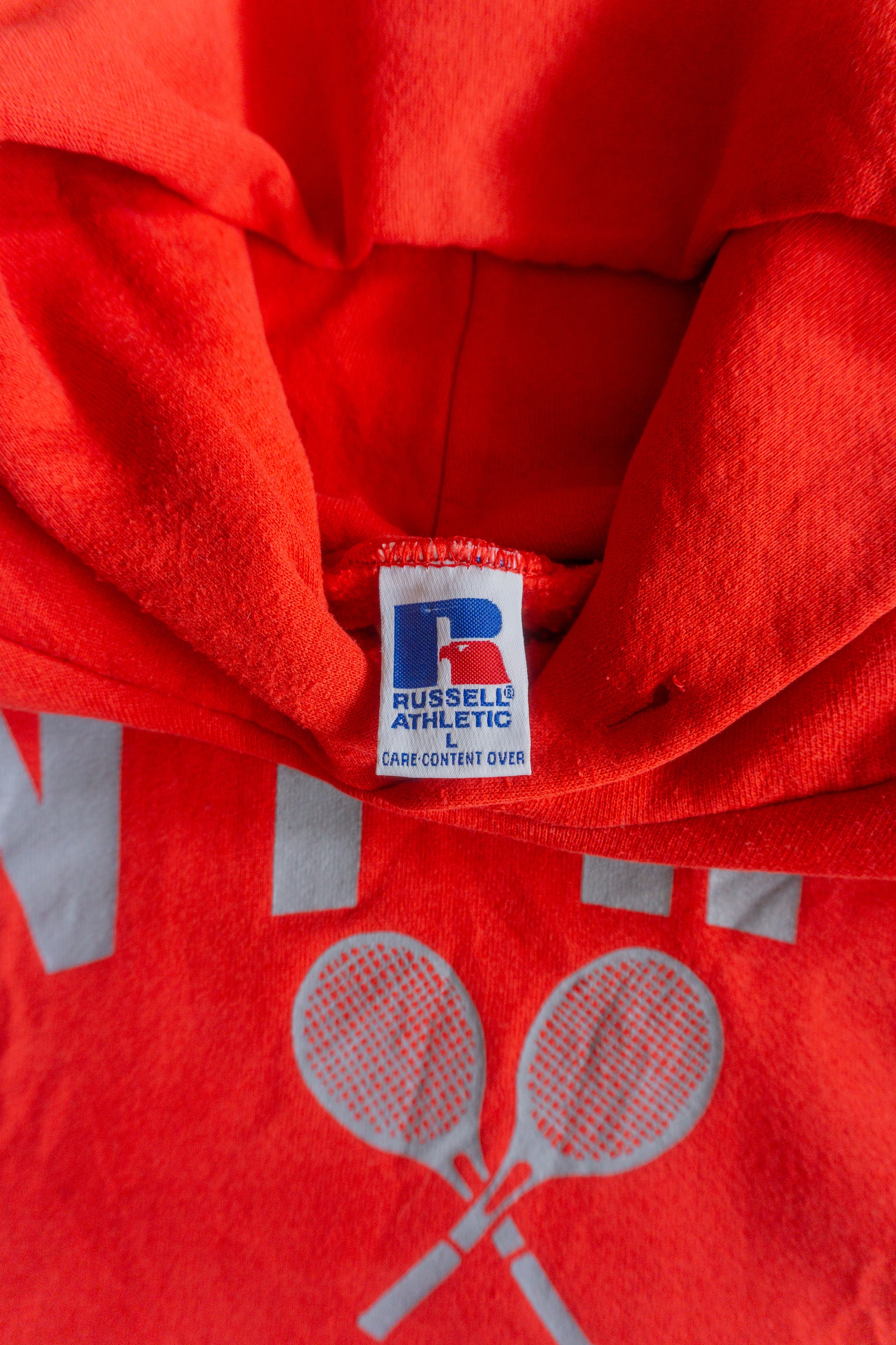 (BOXY L) 00’S VINTAGE RUSSELL TENNIS HOODIE