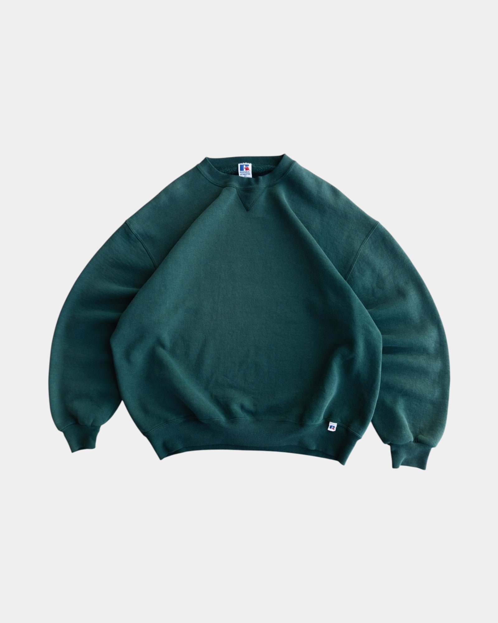 (BOXY L) 90’S VINTAGE RUSSELL MADE IN USA DARK TEAL CREWNECK