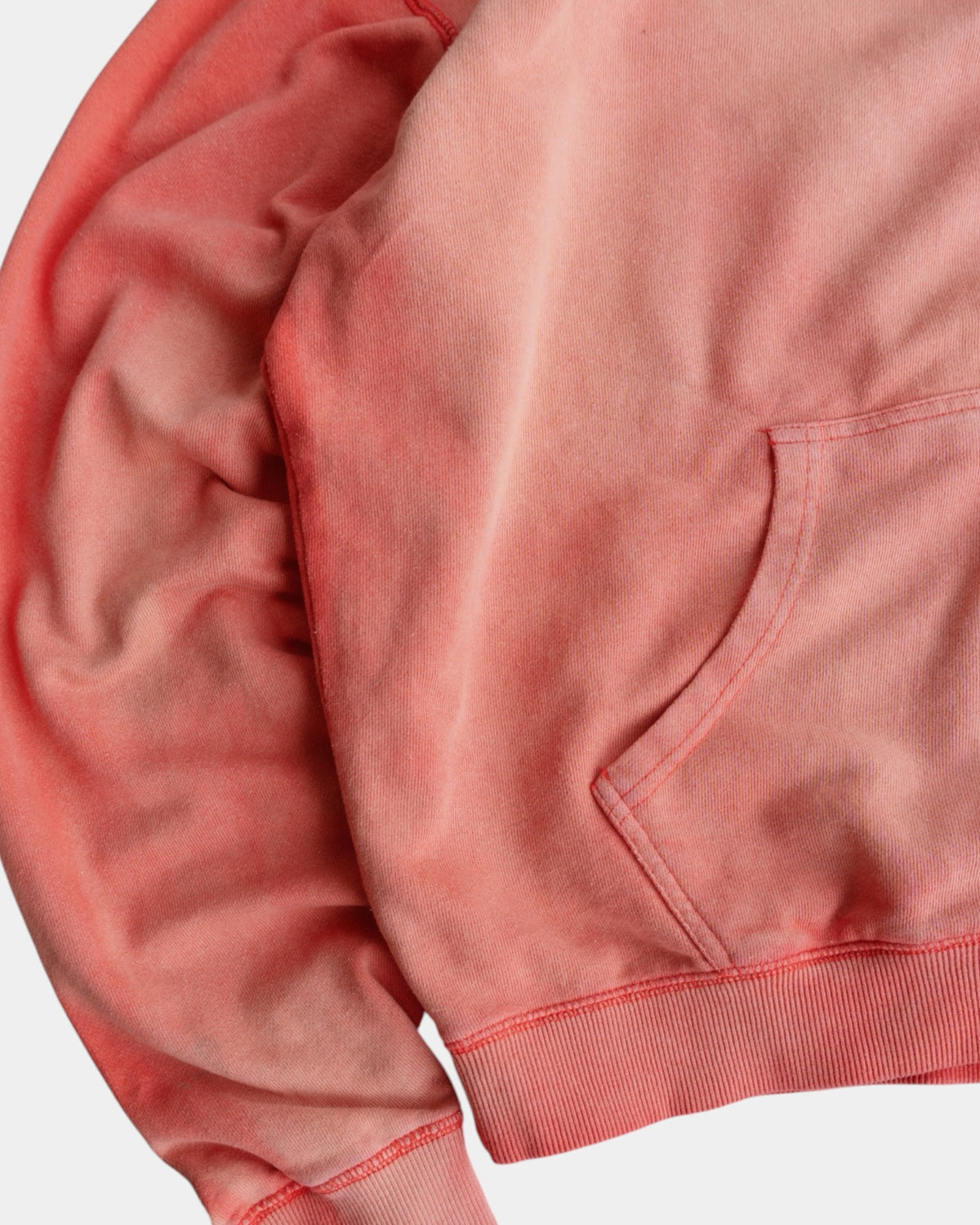 (L) BEAUTIFUL SUN FADED RED HOODIE FULL ZIP