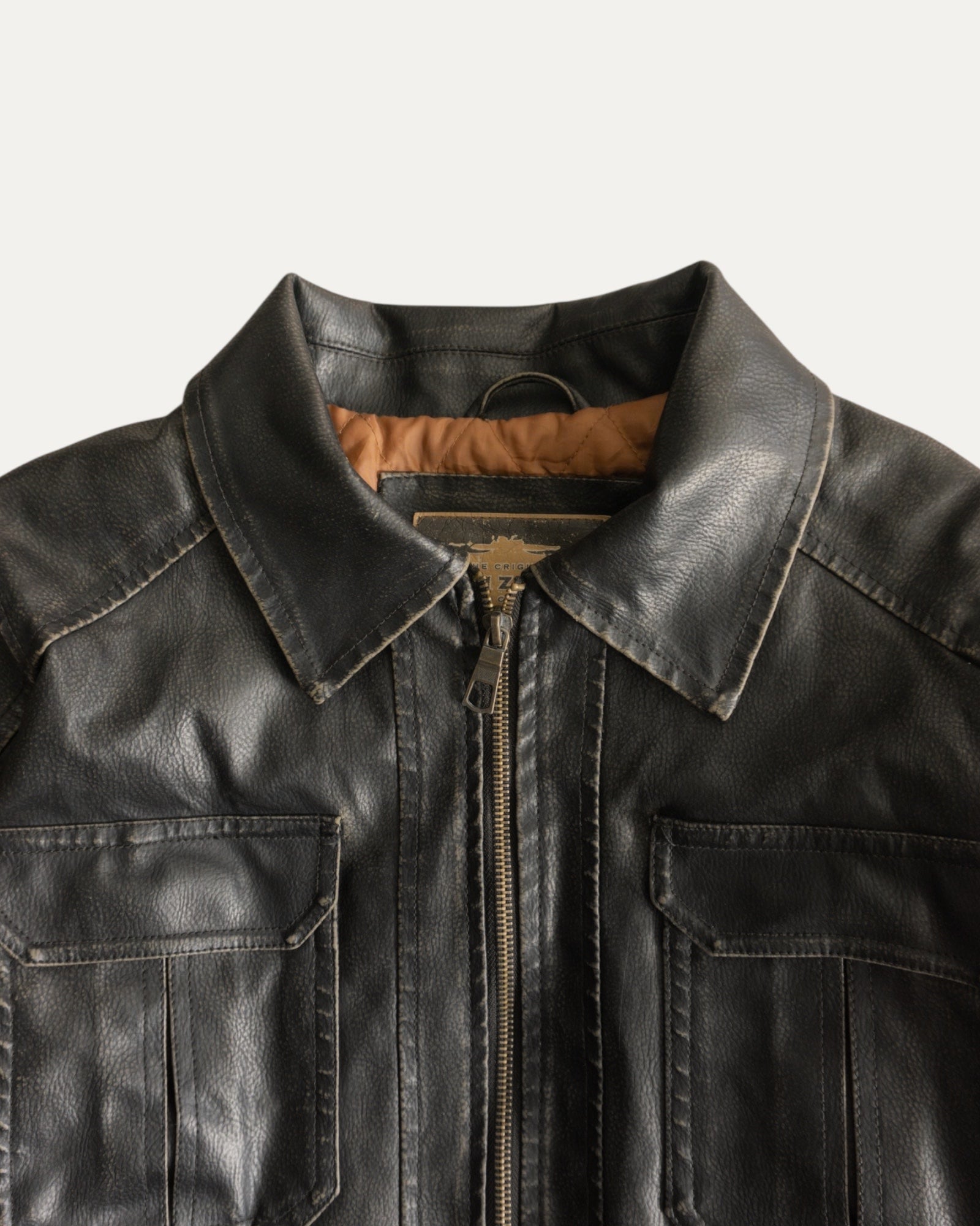 (S) VINTAGE ARIZONA LEATHER JACKET