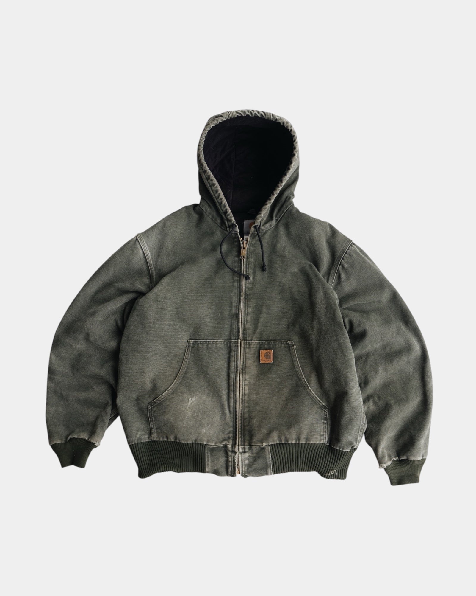 (L) VINTAGE CARHARTT GREEN OLIVE FADED ACTIVE JACKET