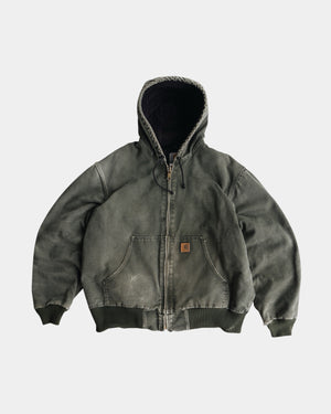 (L) VINTAGE CARHARTT GREEN OLIVE FADED ACTIVE JACKET
