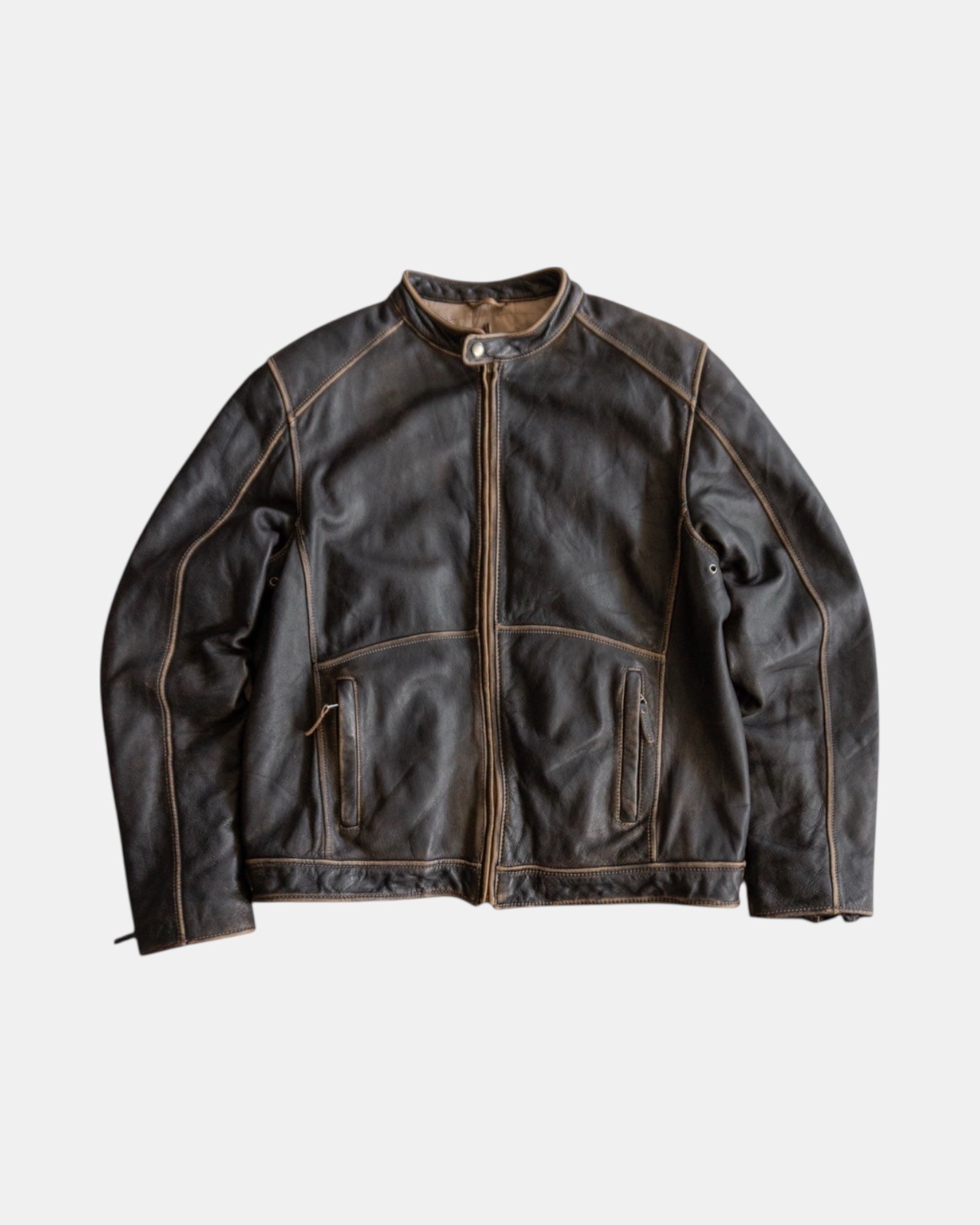 (L) VINTAGE DANIER FADED LEATHER JACKET