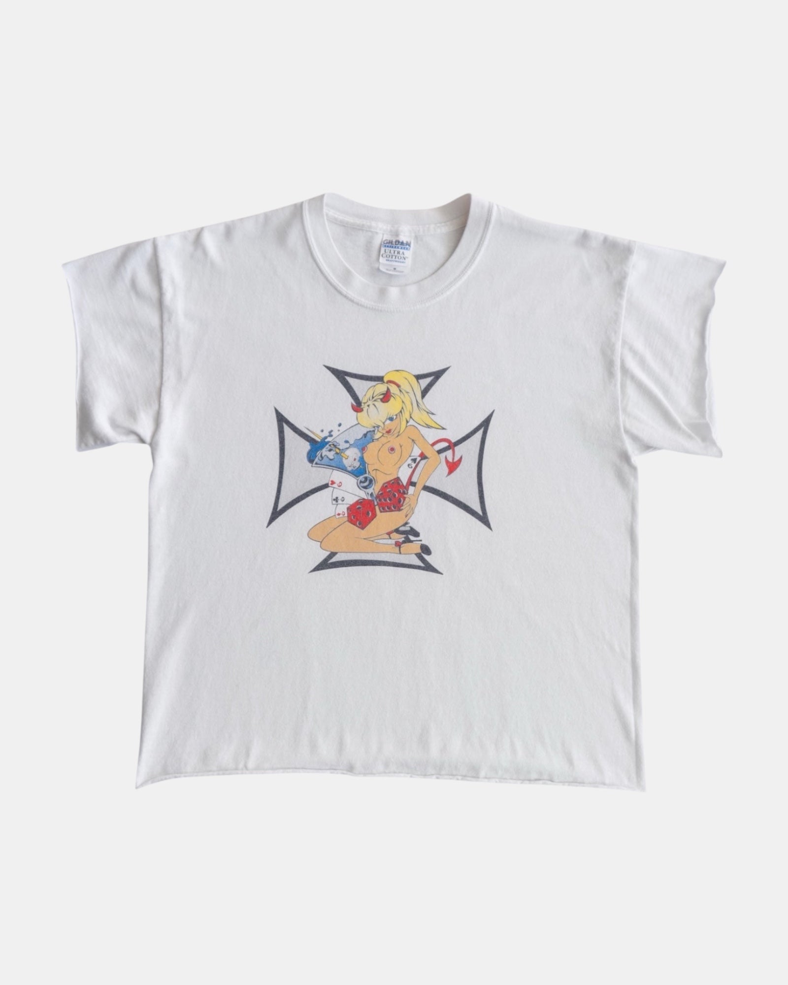 (M) VINTAGE RARE PIECE HELLBOUND ANIME DEMONETTE X CHOPPERS CROSS TEE
