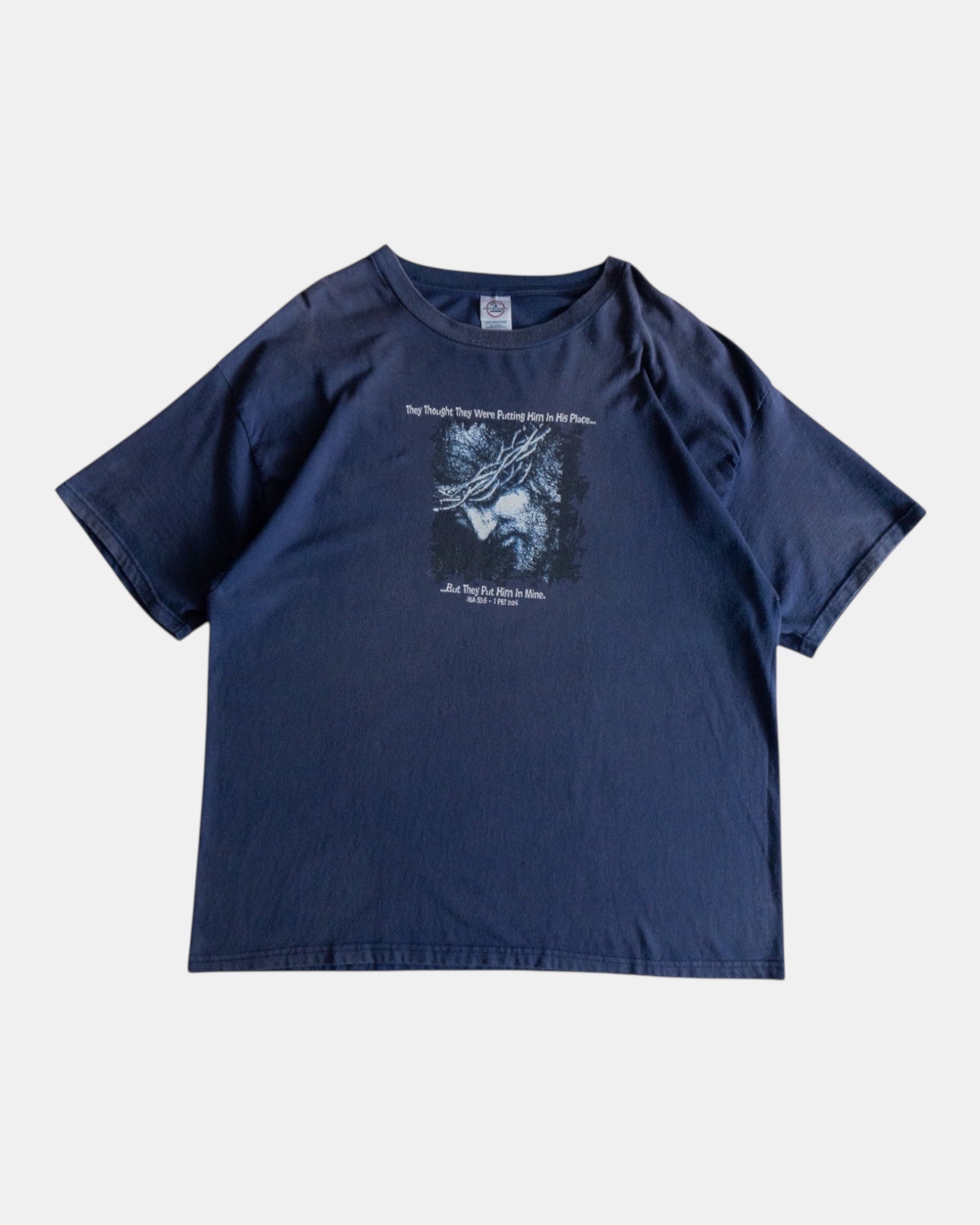 (FIT XL) 90’S VINTAGE JESUS - ISAIAH 53:1 TEE