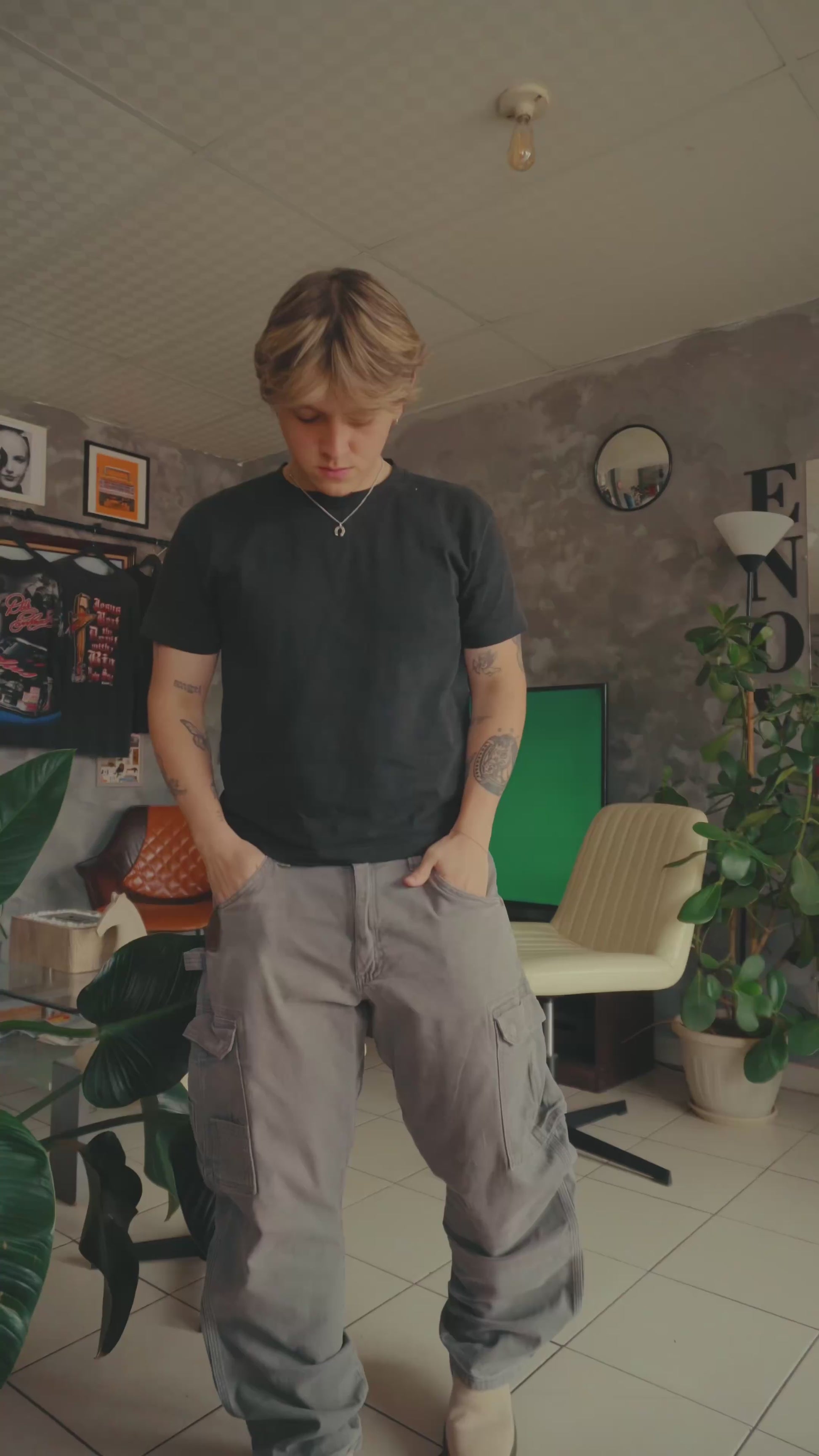 VINTAGE WRANGLER RIGGS CARGO PANTS - 35x30