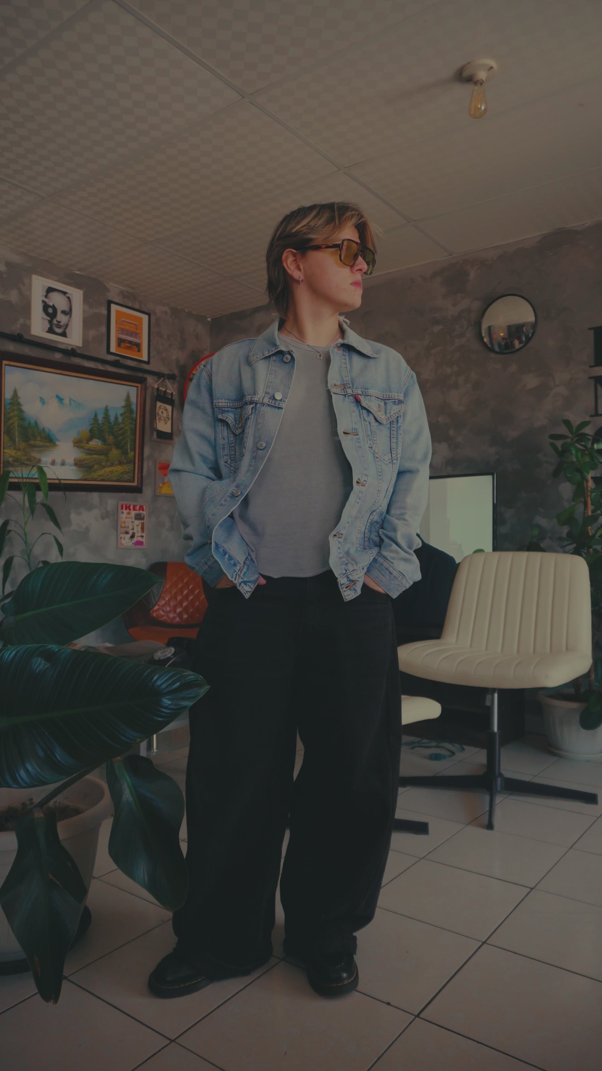 (M) LEVIS DENIM TRUCKER FADED JACKET