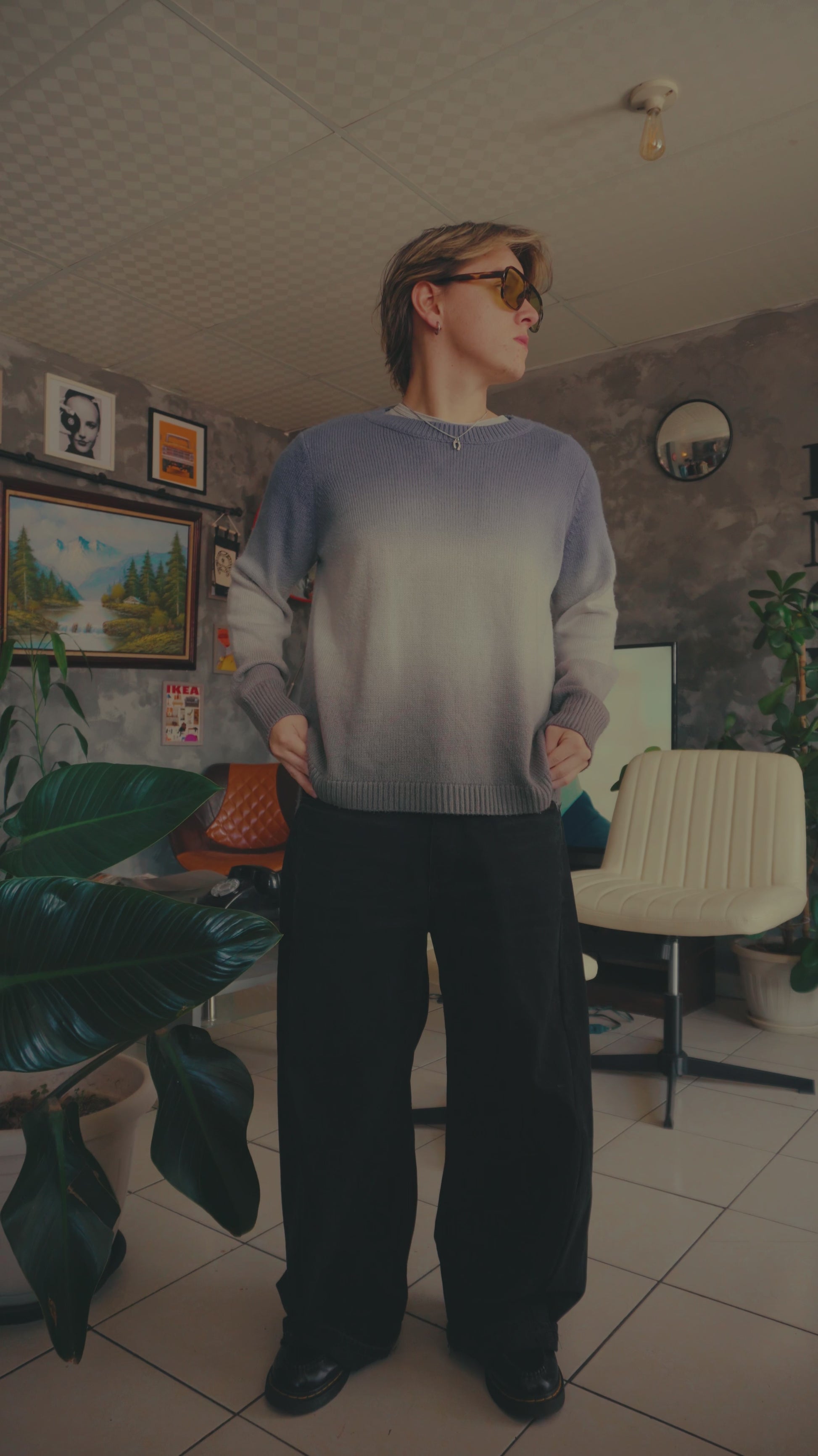 (FIT L) SIMPLY VERA SUN FADE SWEATER