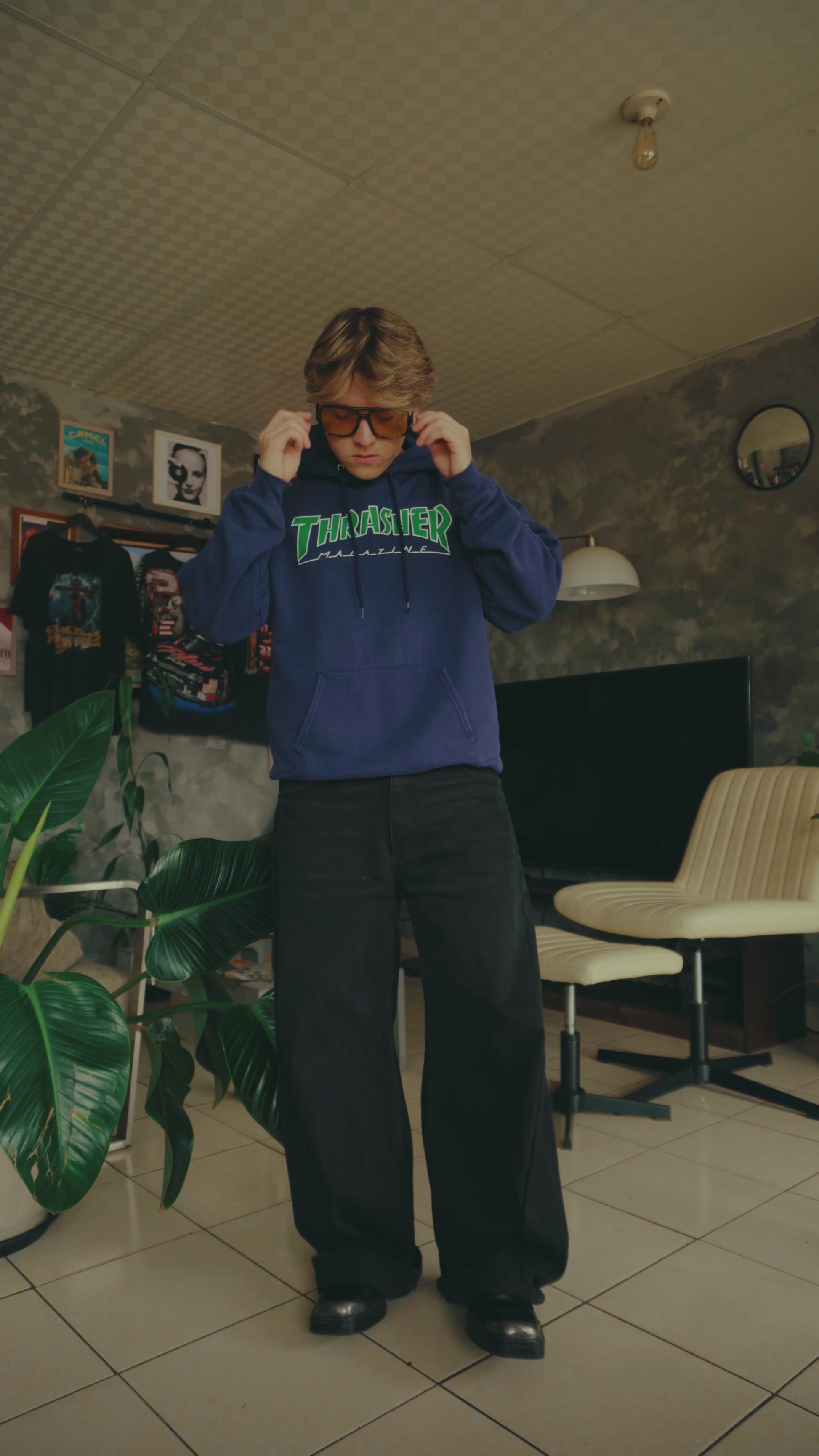 (M) Y2K THRASHER SKATE HOODIE