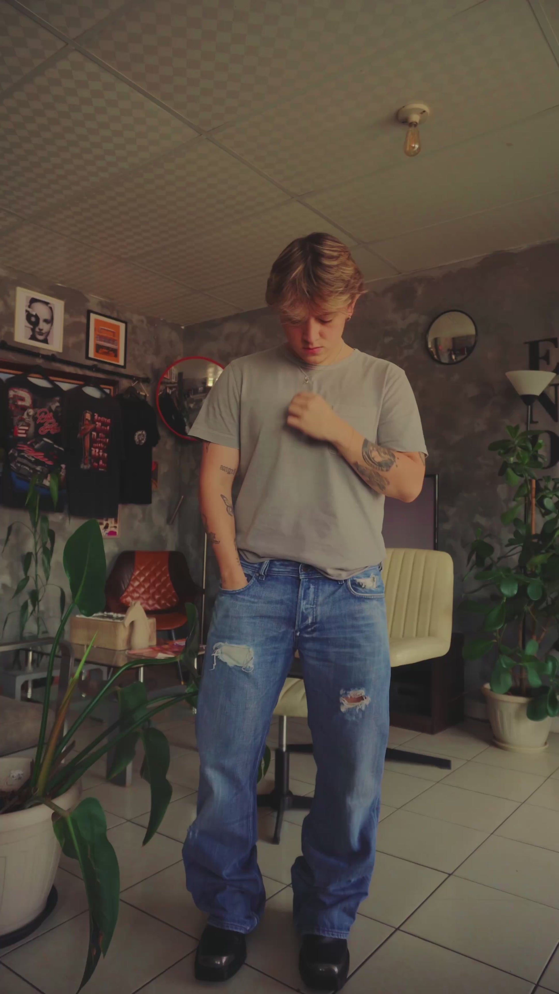 VINTAGE DIESEL DENIM FLARED JEANS - 33x32