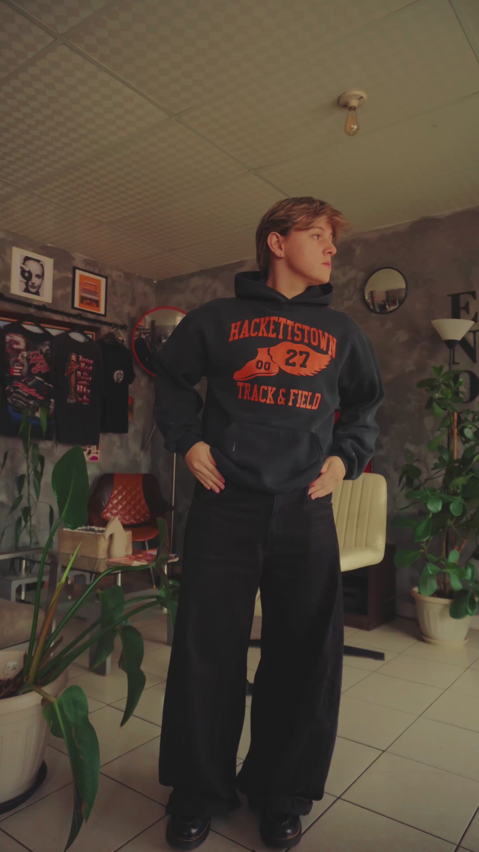 (L) 00’S VINTAGE RUSSELL HACKETTSTOWM HOODIE