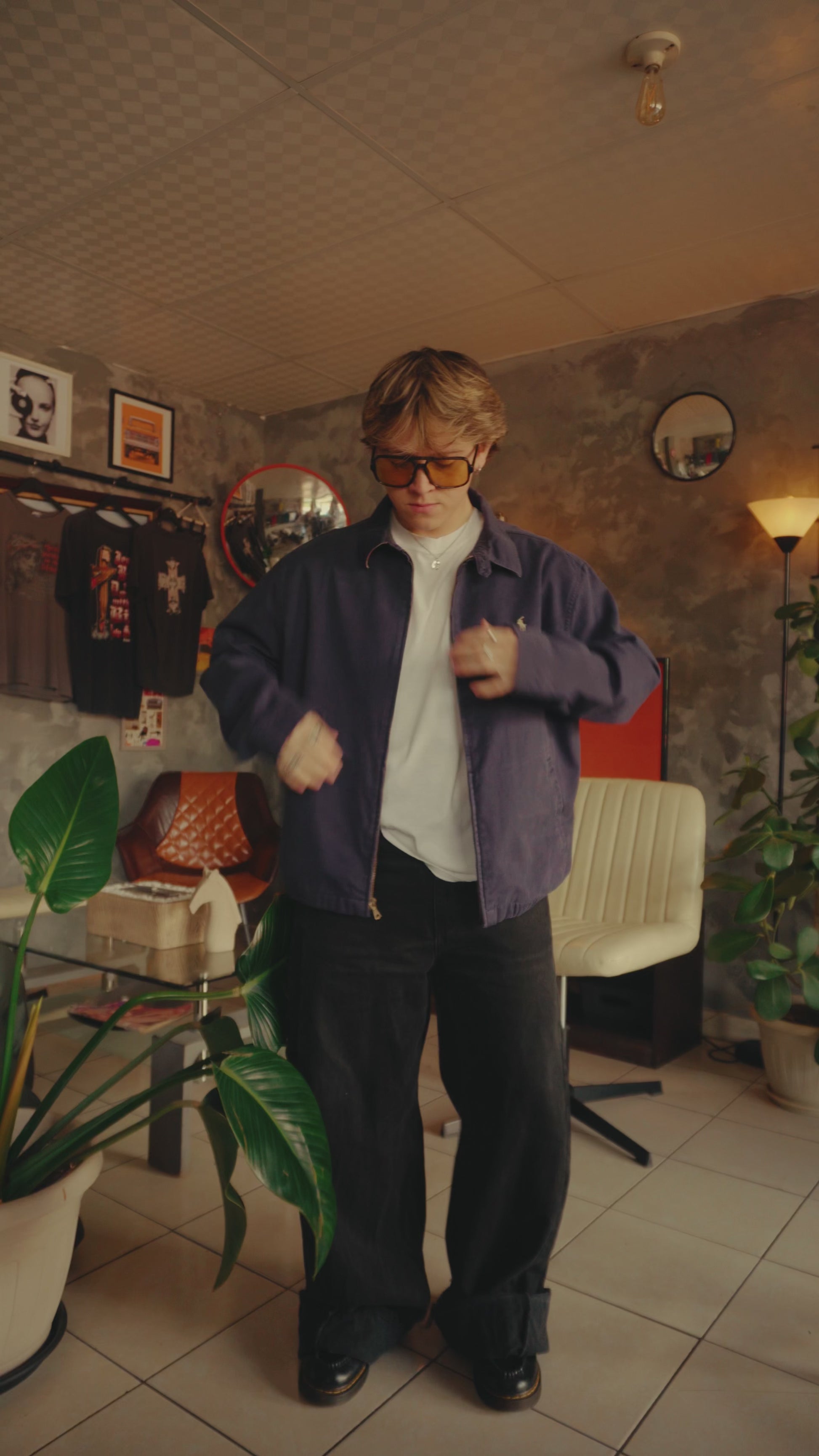 (L) VINTAGE POLO RALPH LAUREN NAVY JACKET