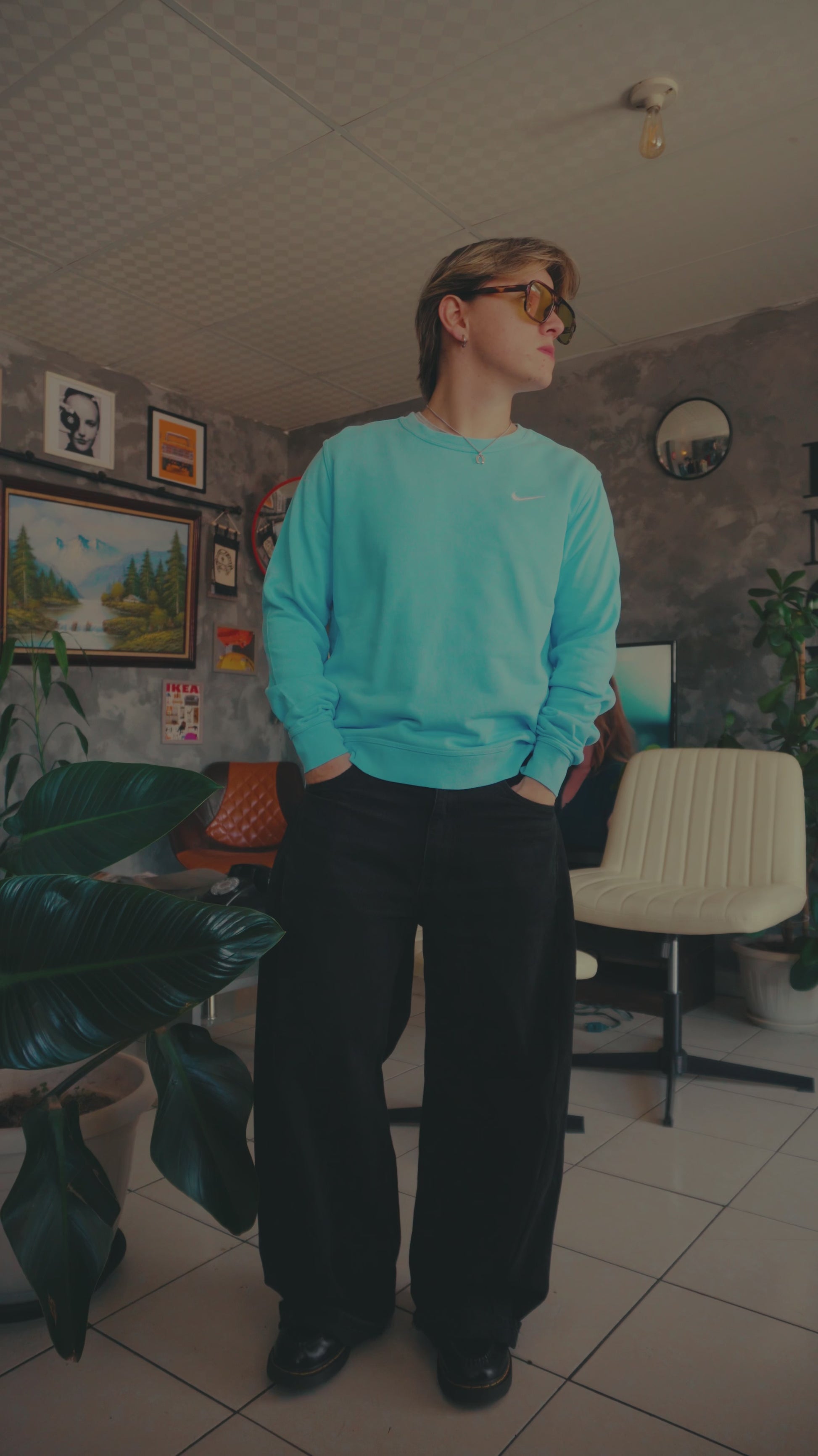 (L) NIKE SKY BLUE CREWNECK