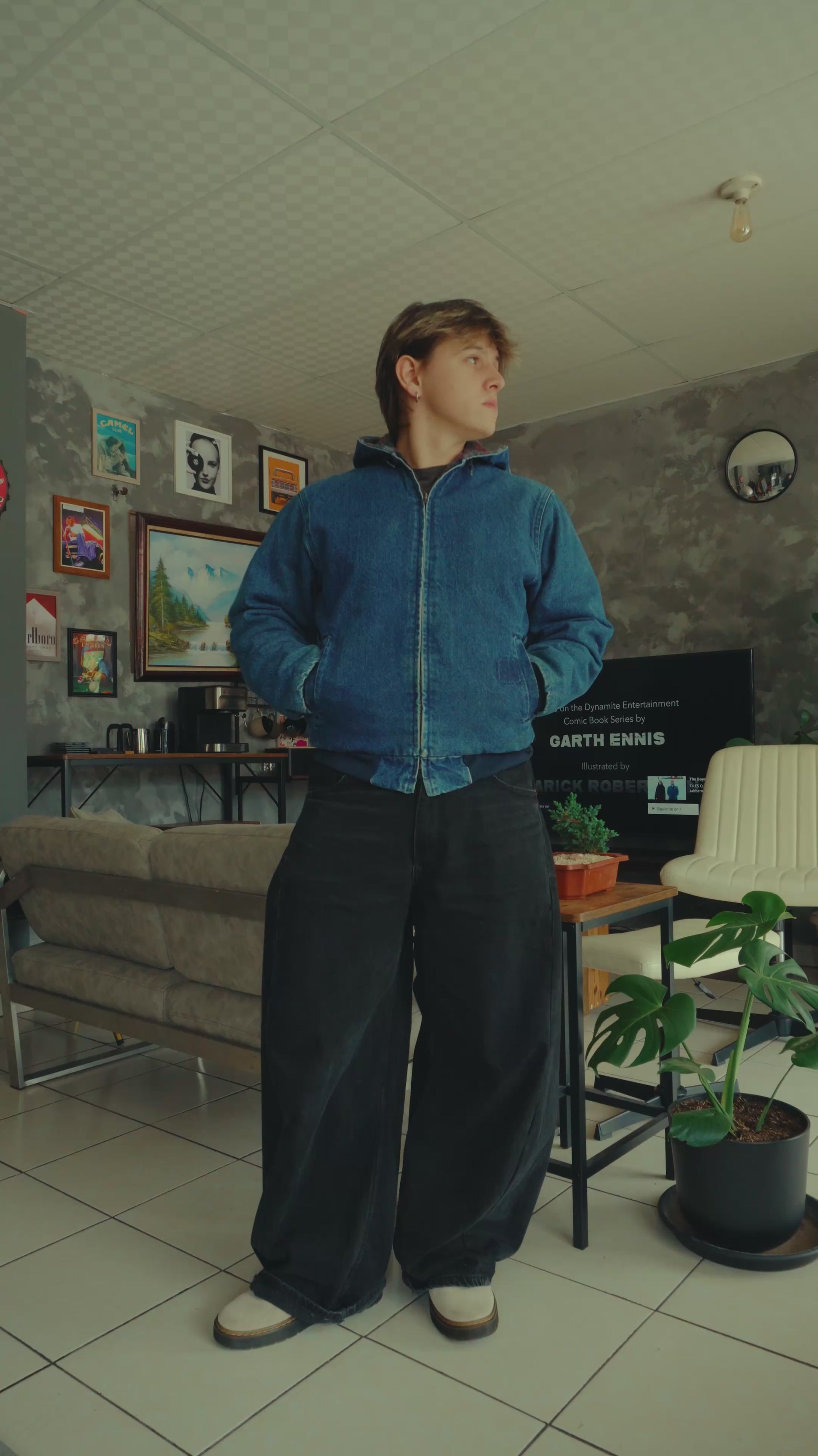 (M) 90’S VINTAGE ACTIVE DENIM TYPE CARHARTT JACKET