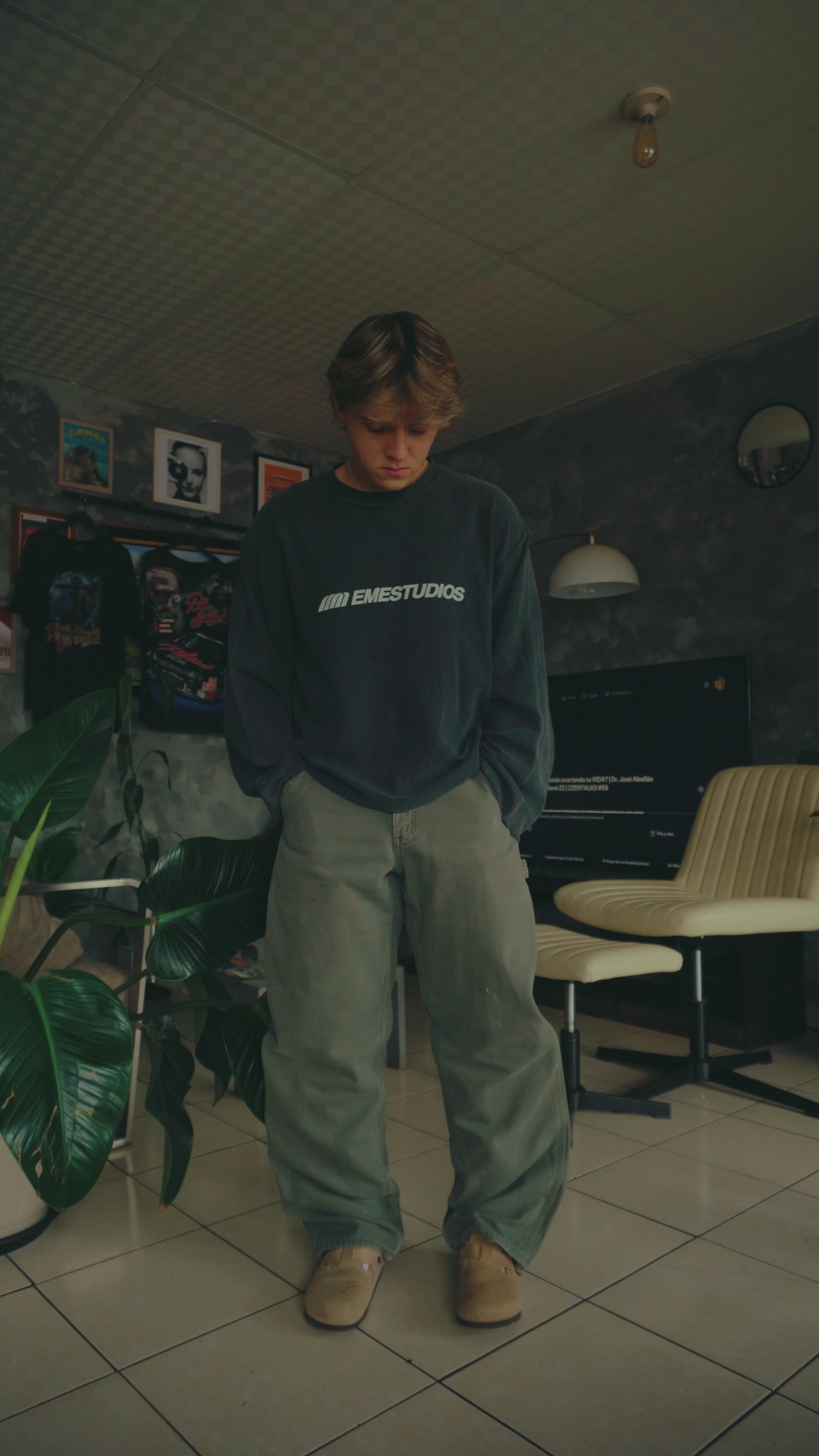 CARHARTT OLIVE GREEN CARPENTER PANTS - 32x30