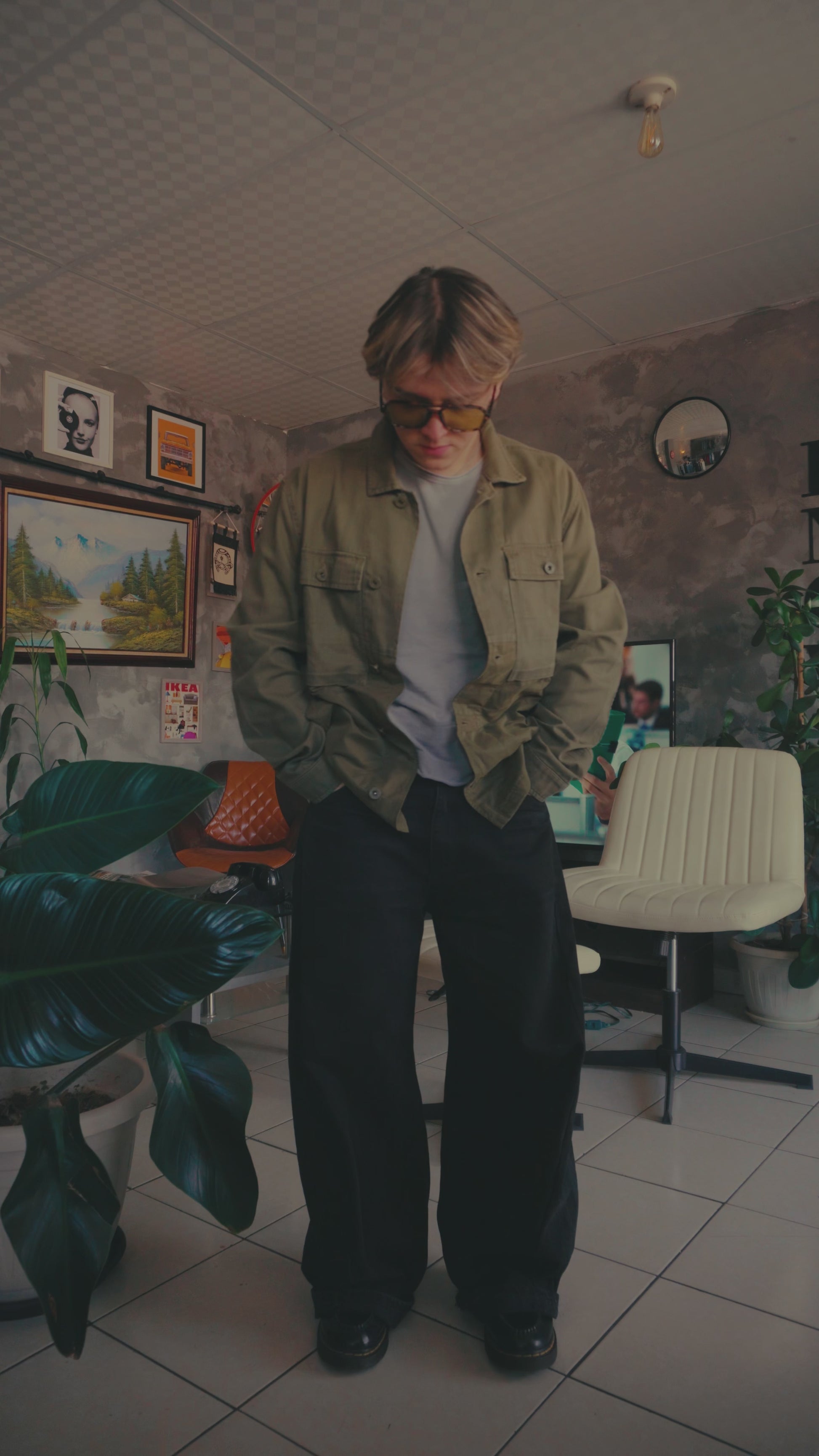 (L/XL) MILITAR TYPE CHORE COAT