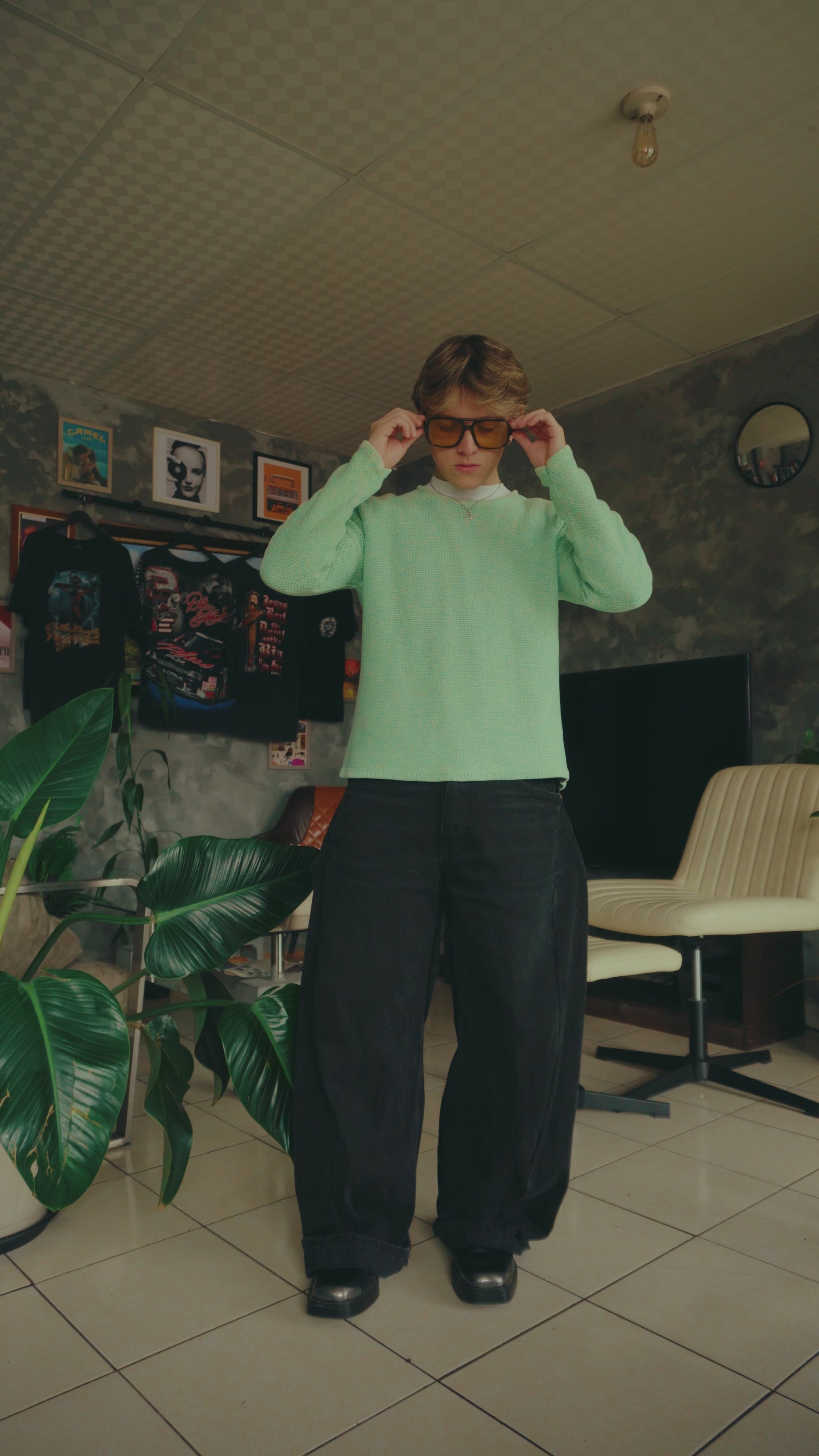 (S/M) VINTAGE L.L BEAN GREEN SWEATER