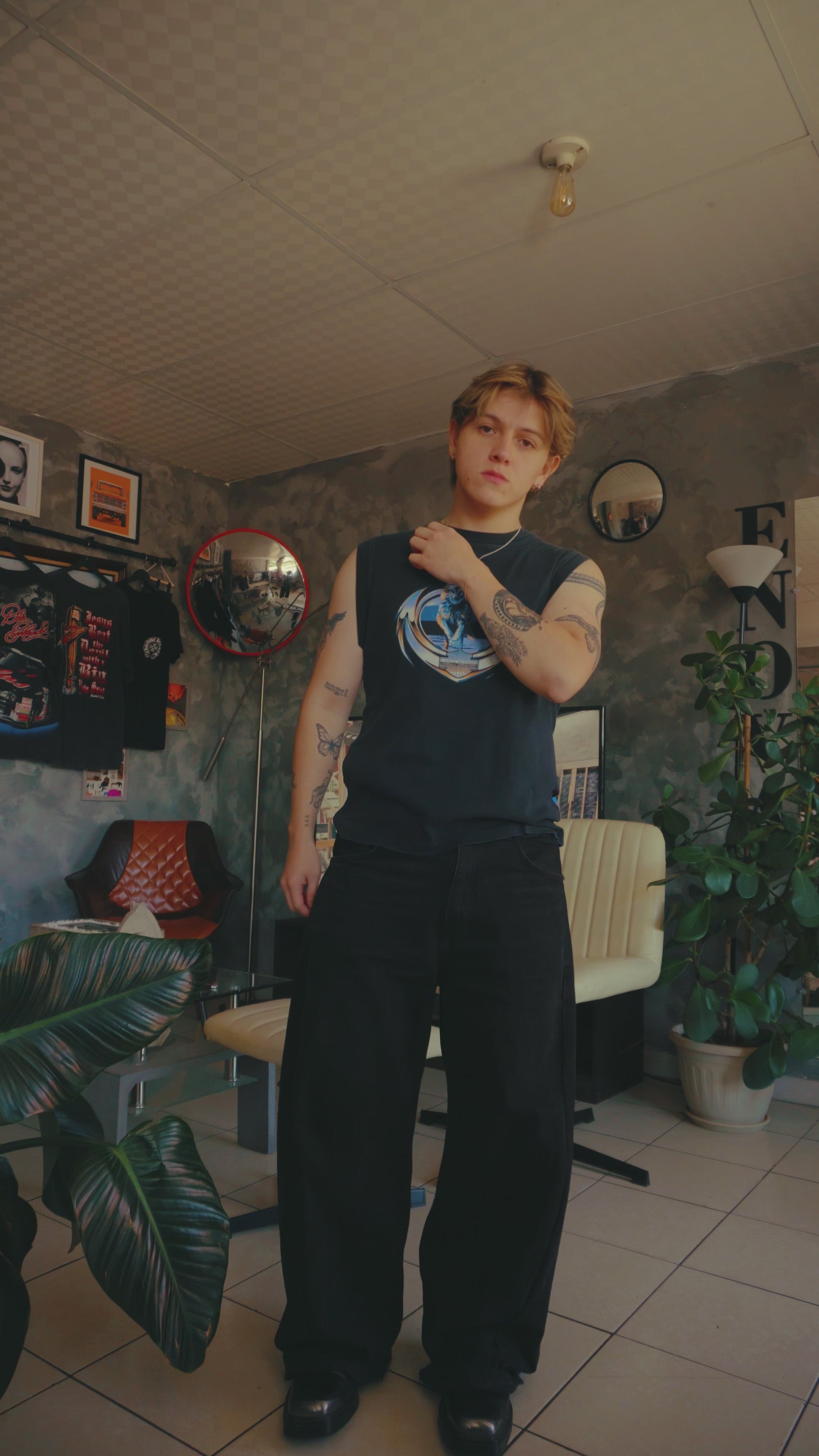 (M) VINTAGE HARLEY DAVIDSON GUAM TANK TOP