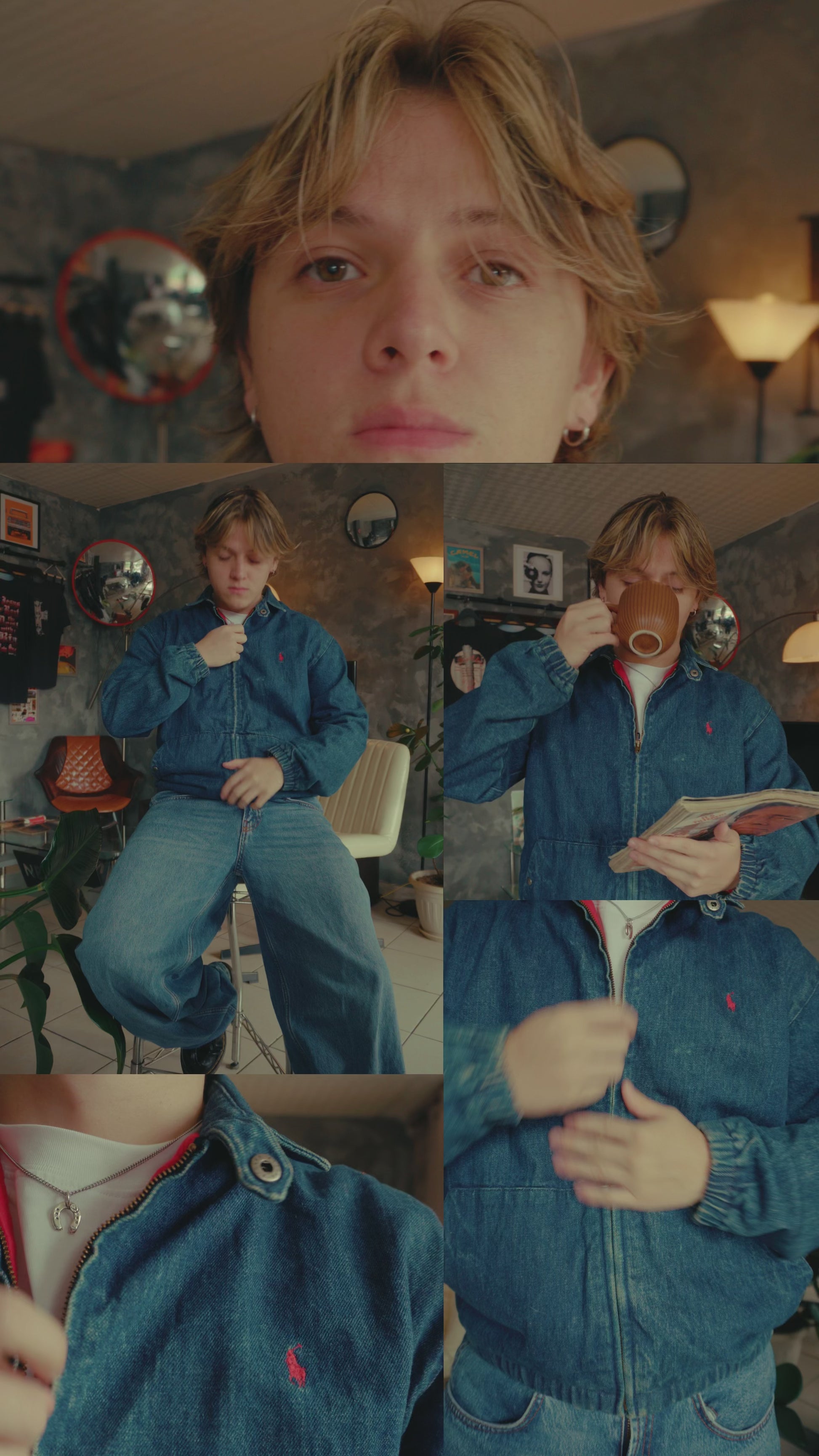 (FIT M) VINTAGE POLO RALPH LAUREN DENIM JACKET