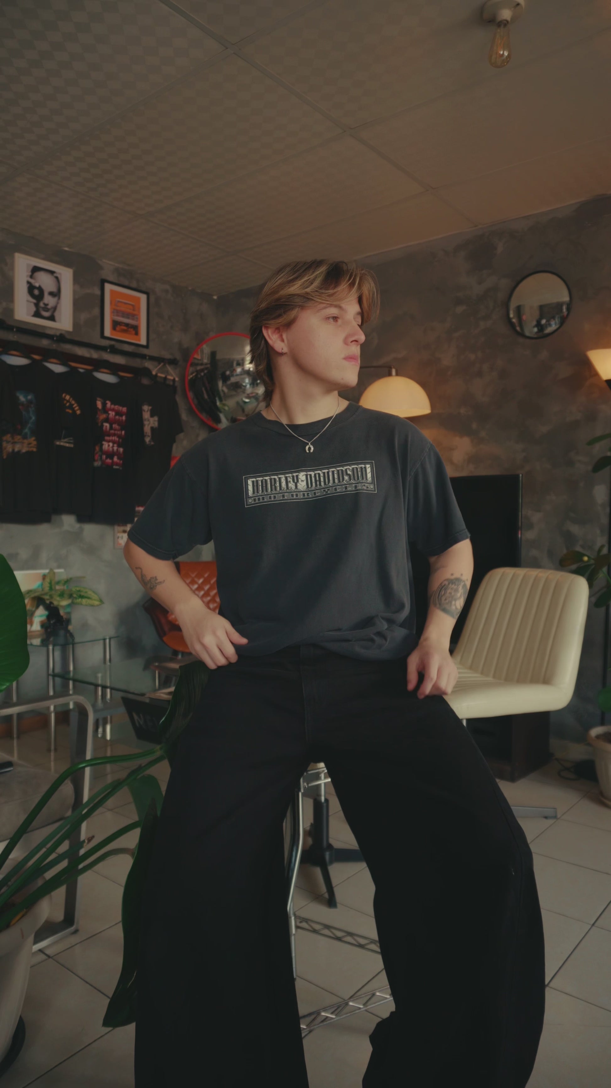 (L) VINTAGE HARLEY DAVIDSON JAVELINA FADED TEE