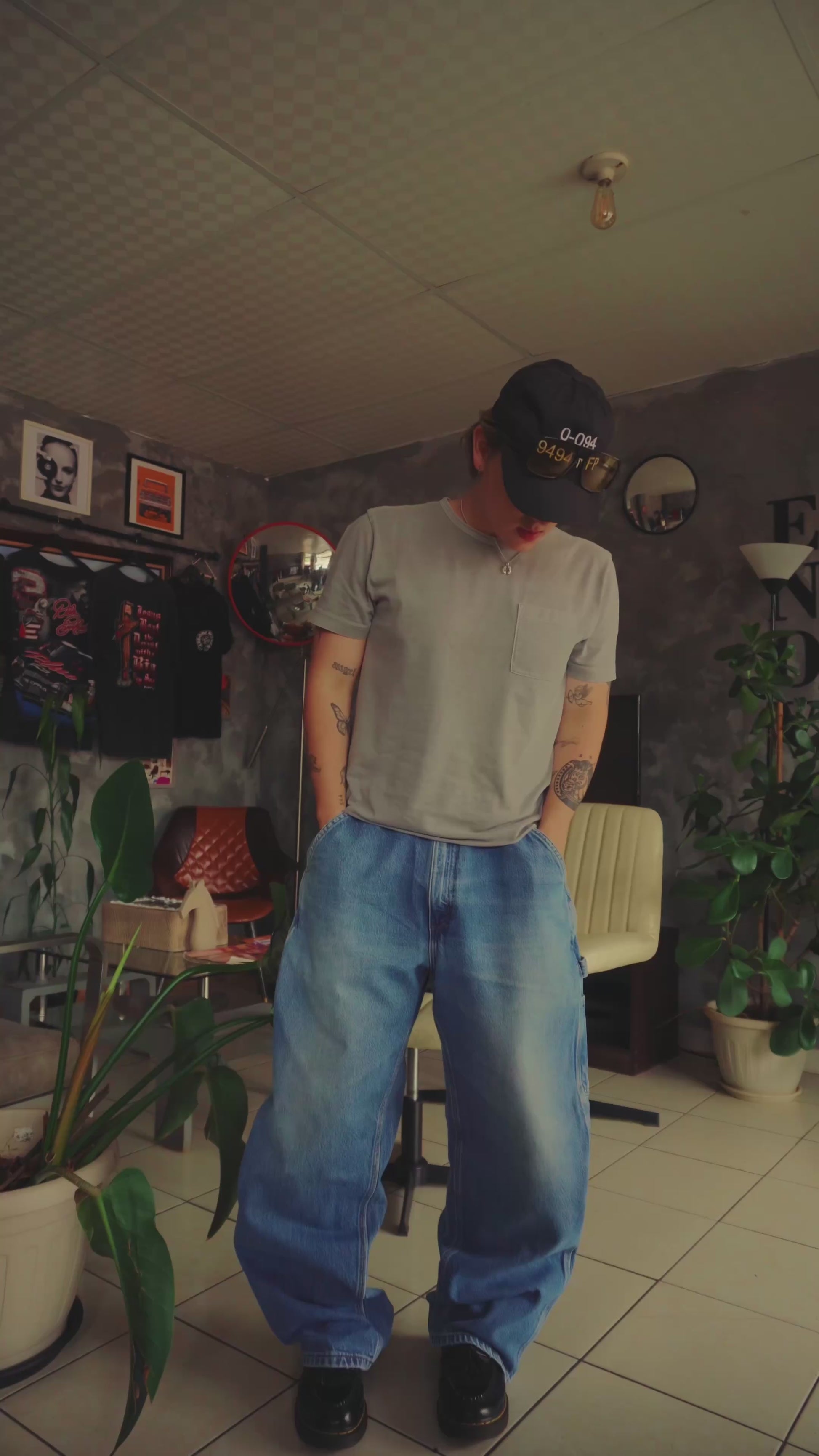 VINTAGE CARHARTT BAGGY DENIM PANTS - 36x32