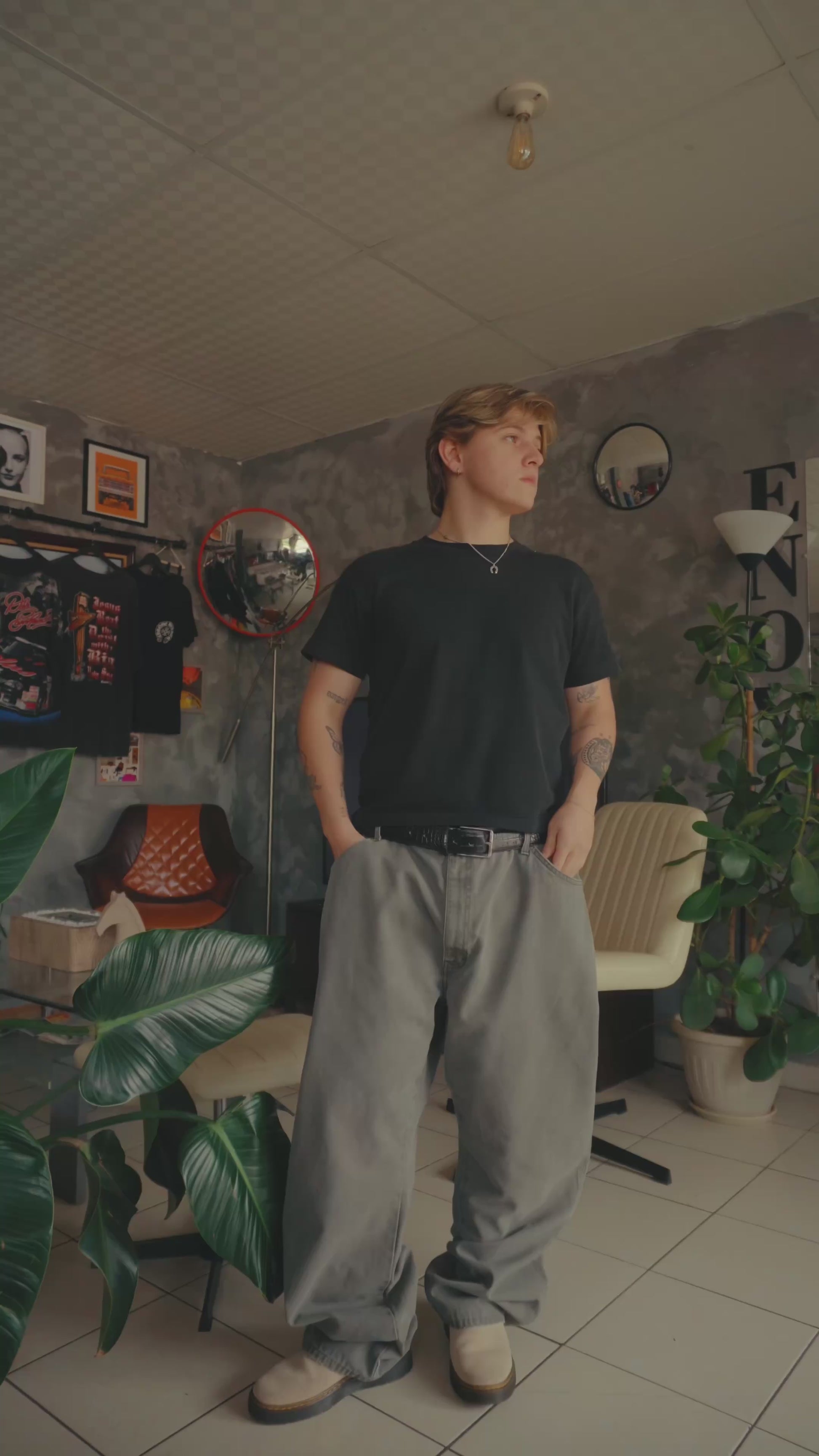 VINTAGE DICKIES OLIVE GREEN CARPENTER PANTS - 38x32